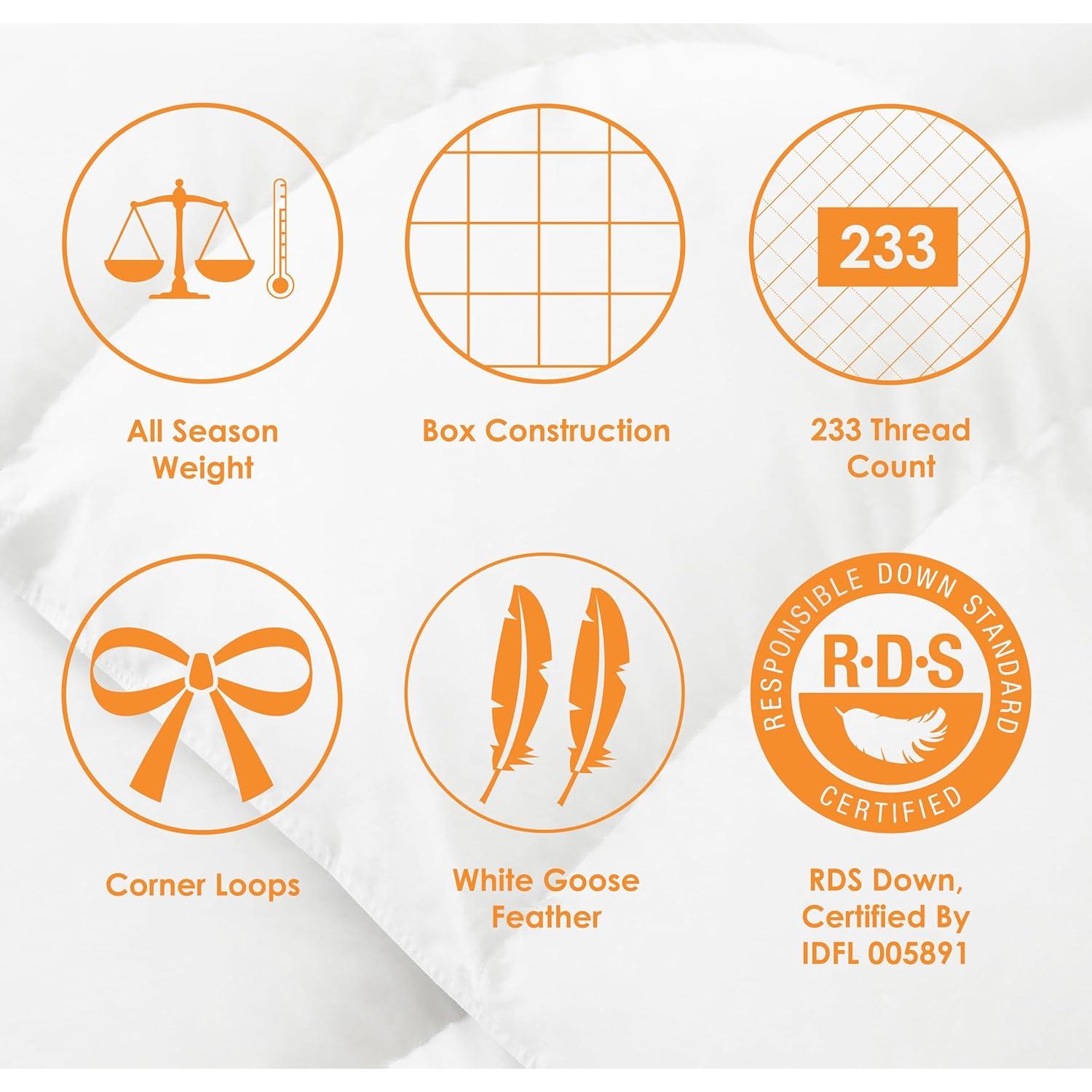 Edredón de plumas de ganso blanco Canadian Down King 2109 g