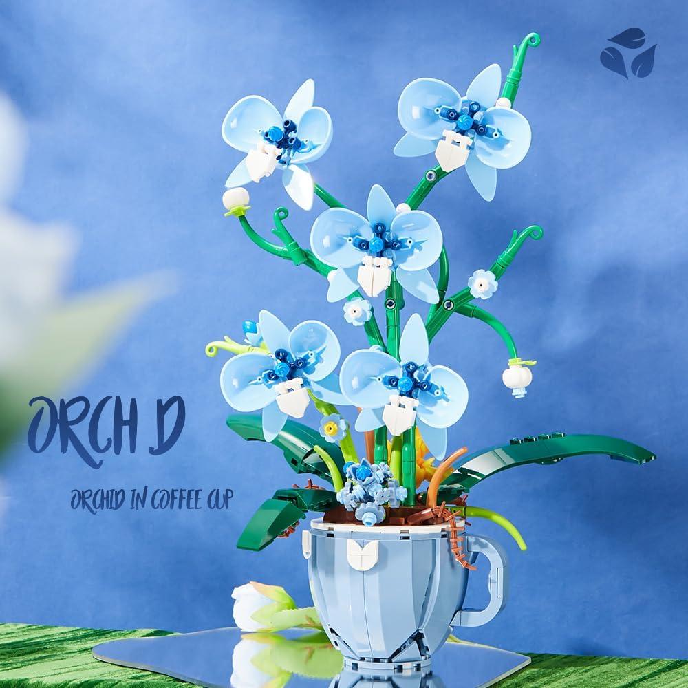 Conjunto de Bloques de Construcción Orquídea Azul 567 Piezas