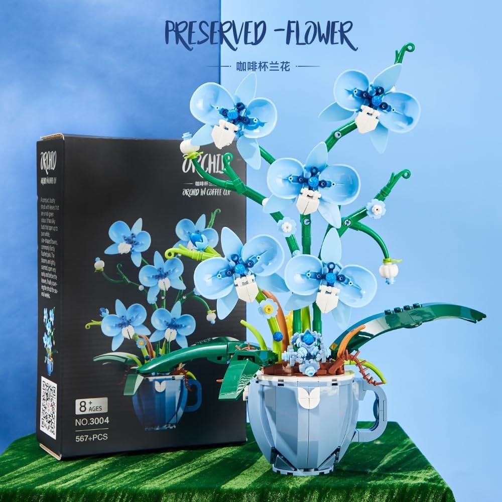 Conjunto de Bloques de Construcción Orquídea Azul 567 Piezas