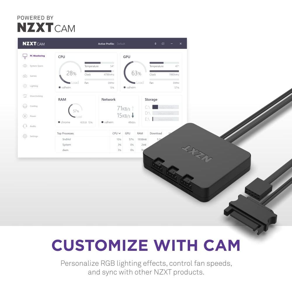 Ventilador RGB NZXT F140 140mm PWM - Alto flujo y bajo ruido