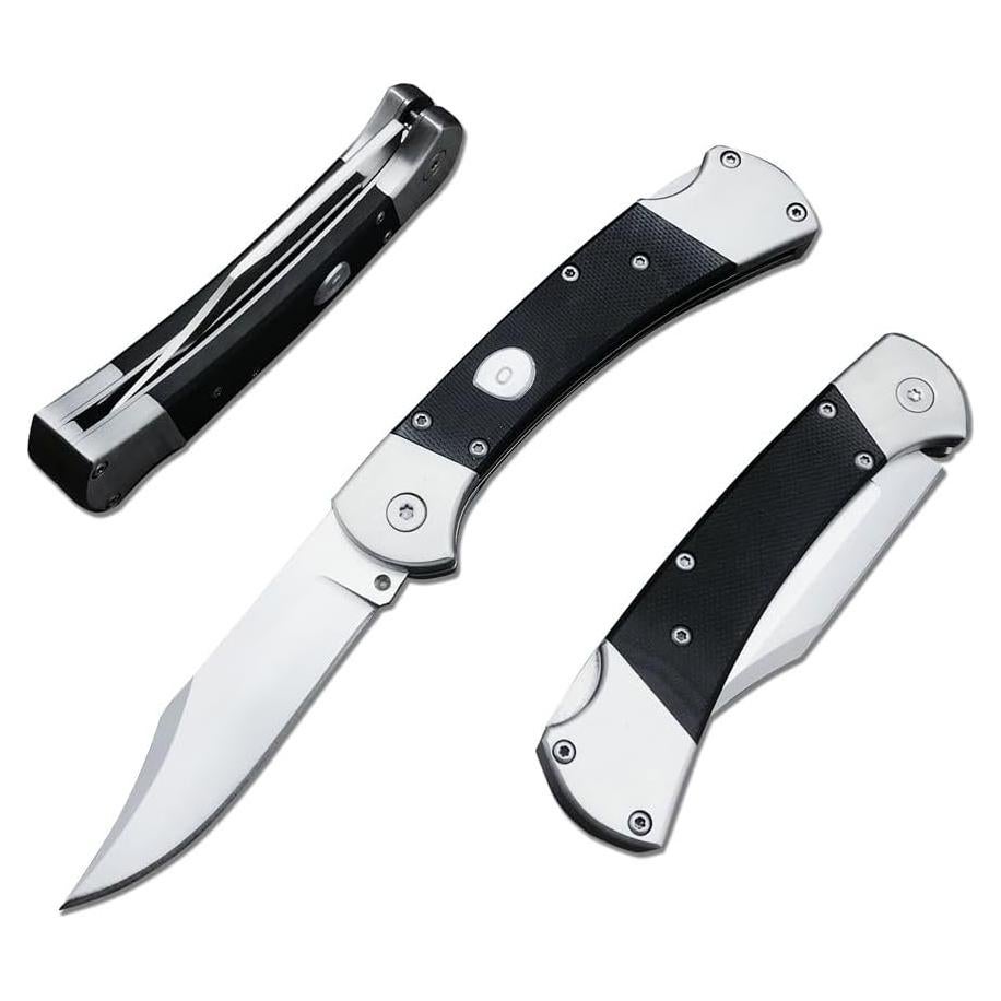 Cuchillo Plegable HUAAO con Hoja de Acero Inoxidable 440C