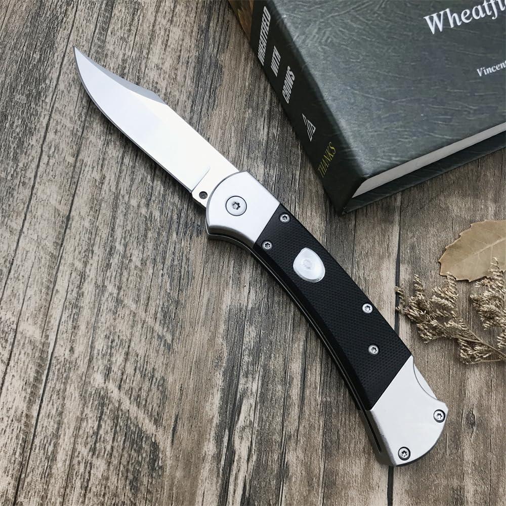 Cuchillo Plegable HUAAO con Hoja de Acero Inoxidable 440C