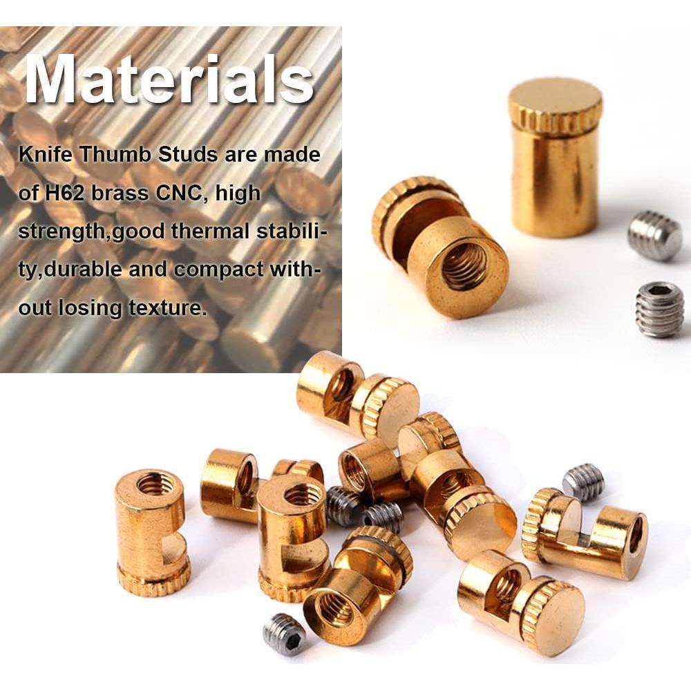 Botones de Pulgar para Cuchillo FLAMEDUKE 2 Pcs Latón EDC