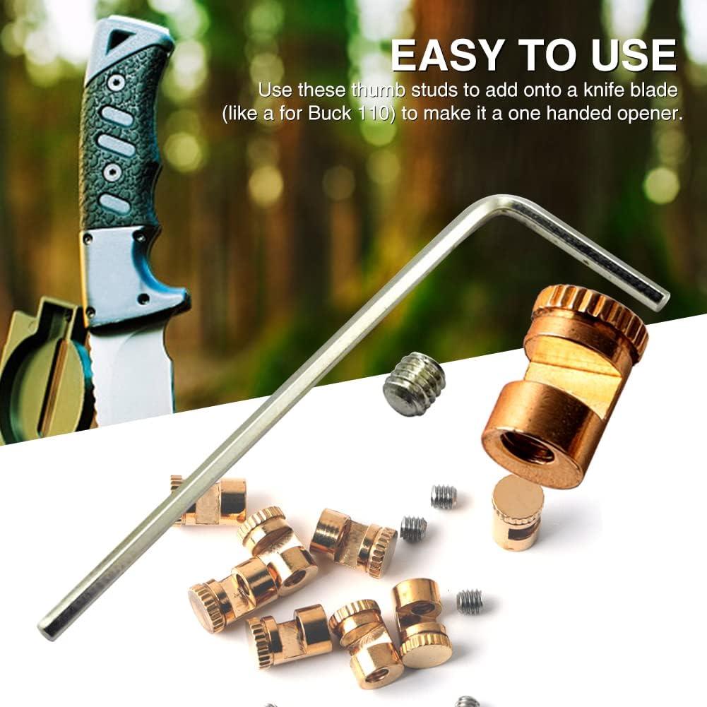 Botones de Pulgar para Cuchillo FLAMEDUKE 2 Pcs Latón EDC