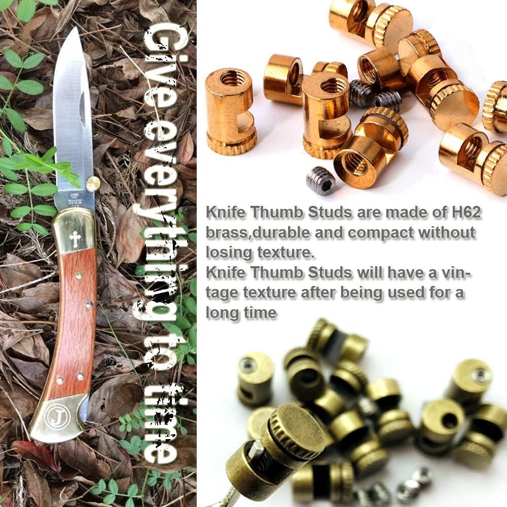 Botones de Pulgar para Cuchillo FLAMEDUKE 2 Pcs Latón EDC