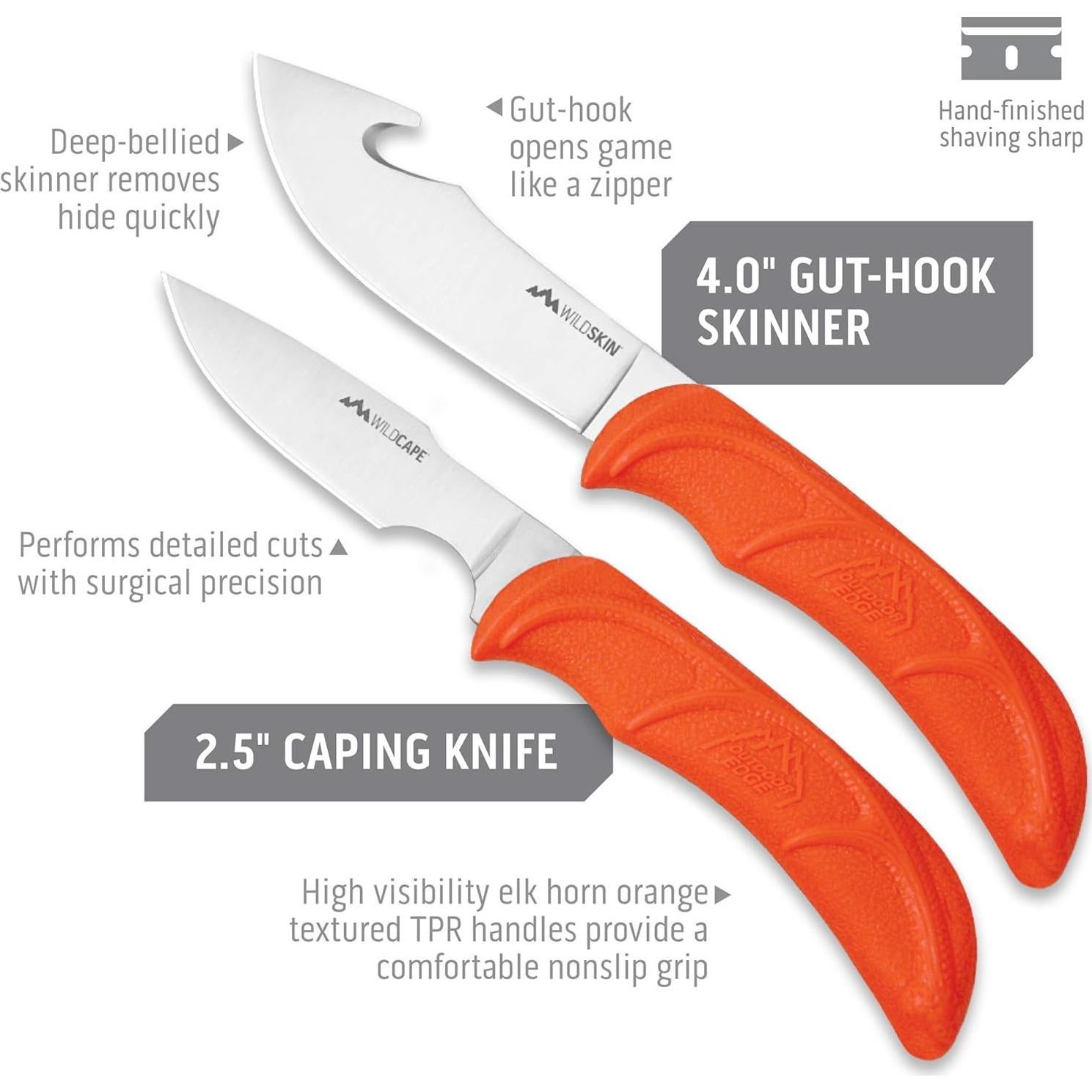 Juego de Cuchillos de Caza Outdoor Edge WildGuide 4 Piezas