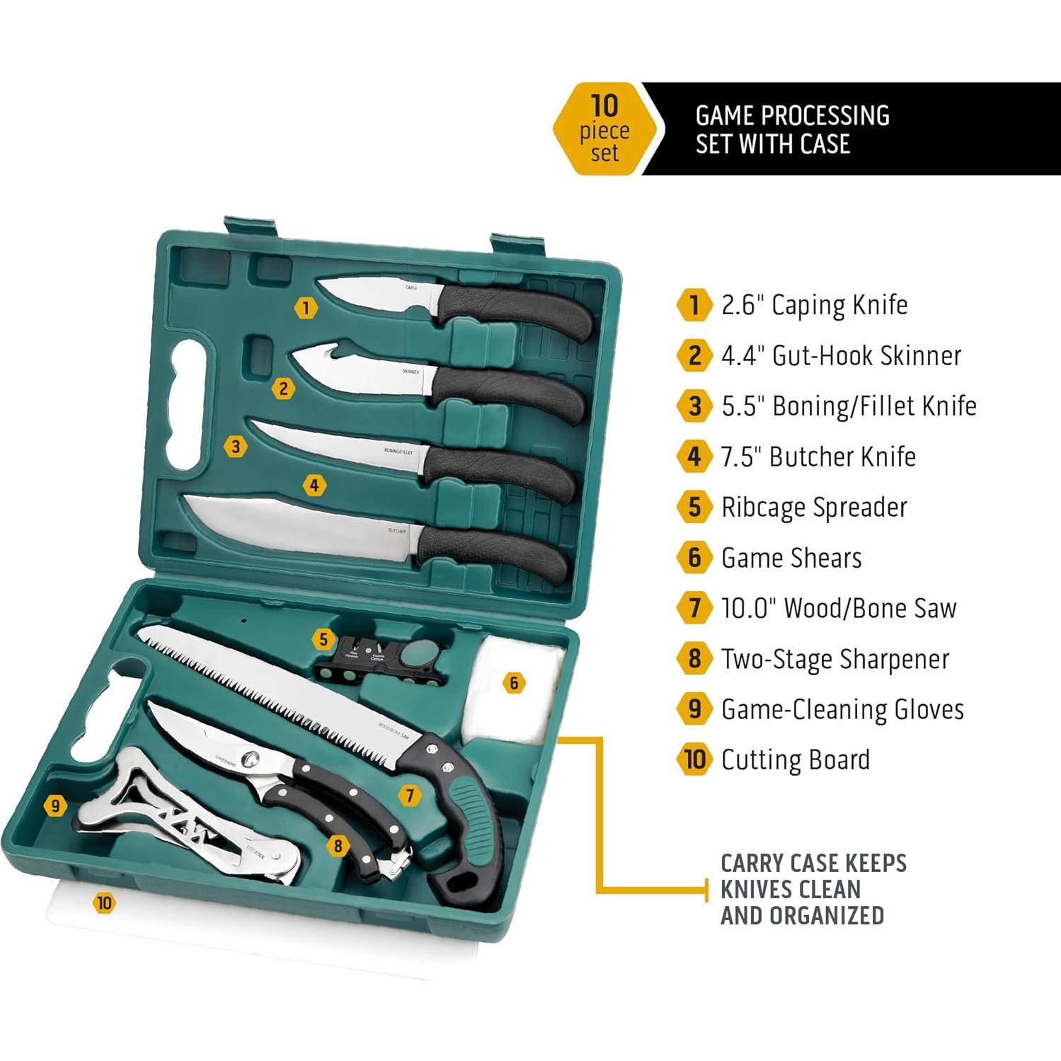 Juego de Cuchillos de Caza Outdoor Edge GP-11 - 11 Piezas