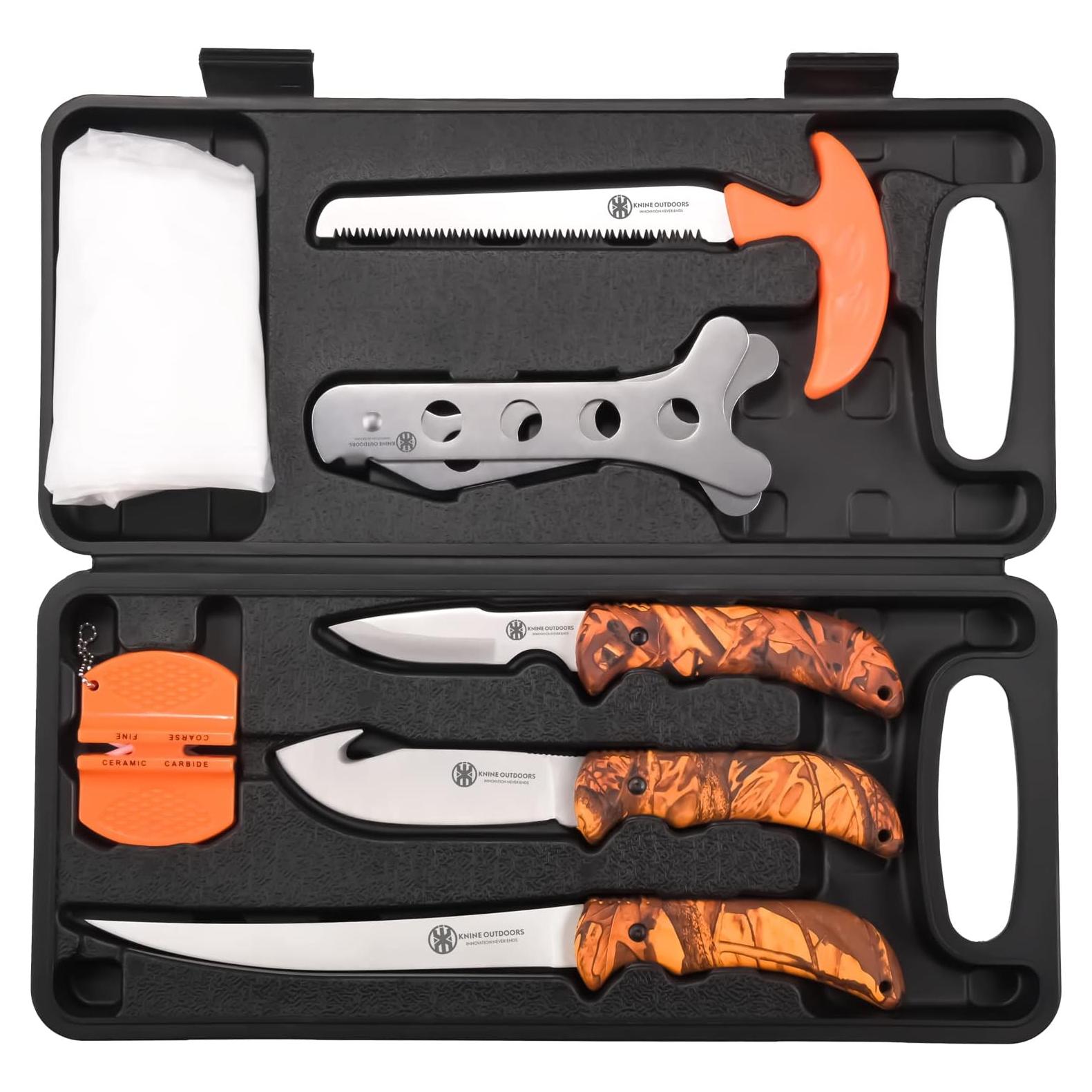 Conjunto de Cuchillos de Caza KNINE OUTDOORS K9 8 Piezas