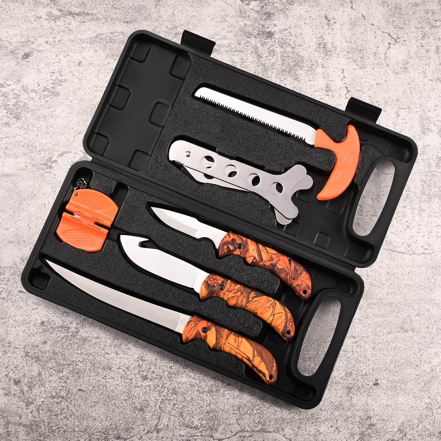 Conjunto de Cuchillos de Caza KNINE OUTDOORS K9 8 Piezas