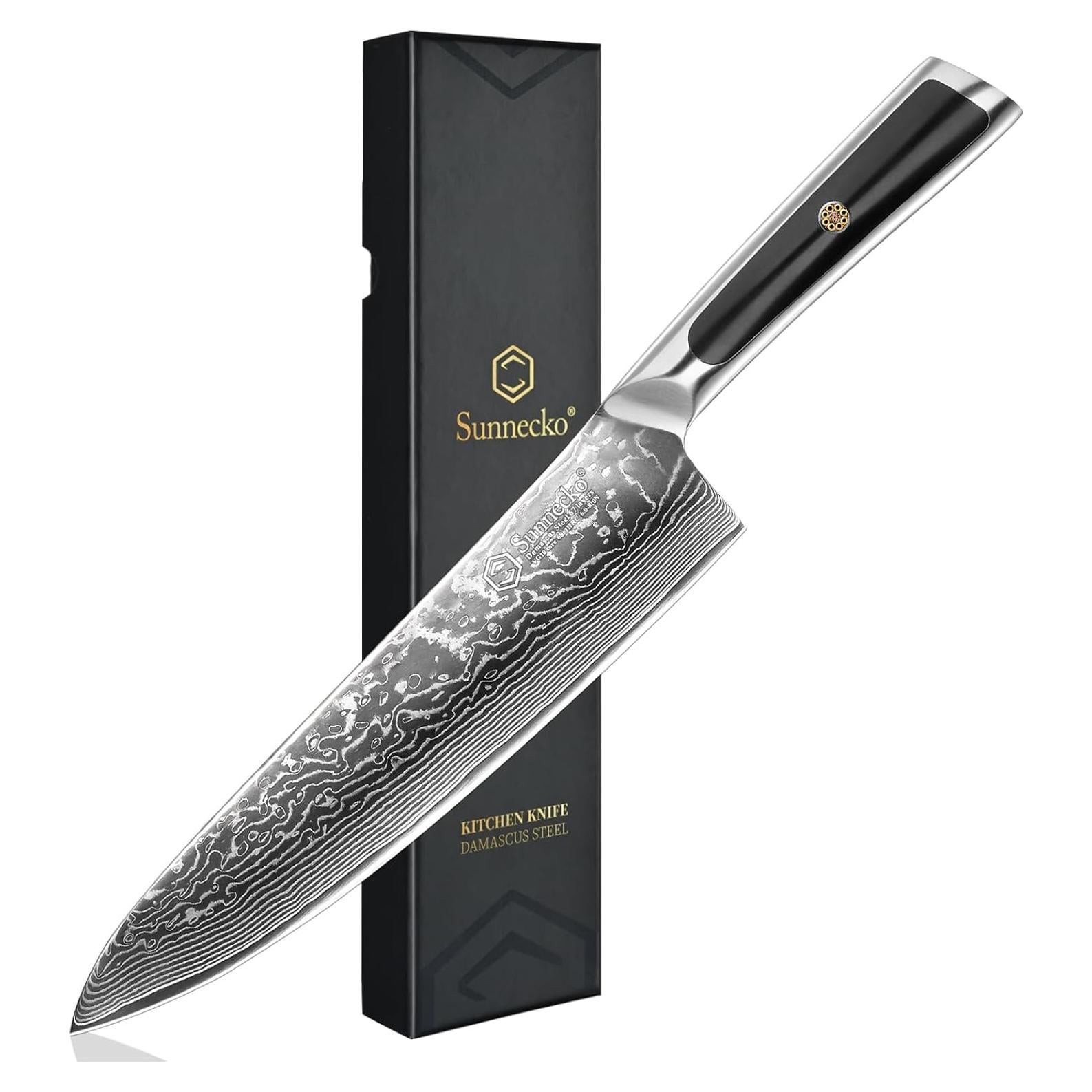 Cuchillo de Chef Sunnecko 20.32 cm Damasco VG10 Acero Inoxidable