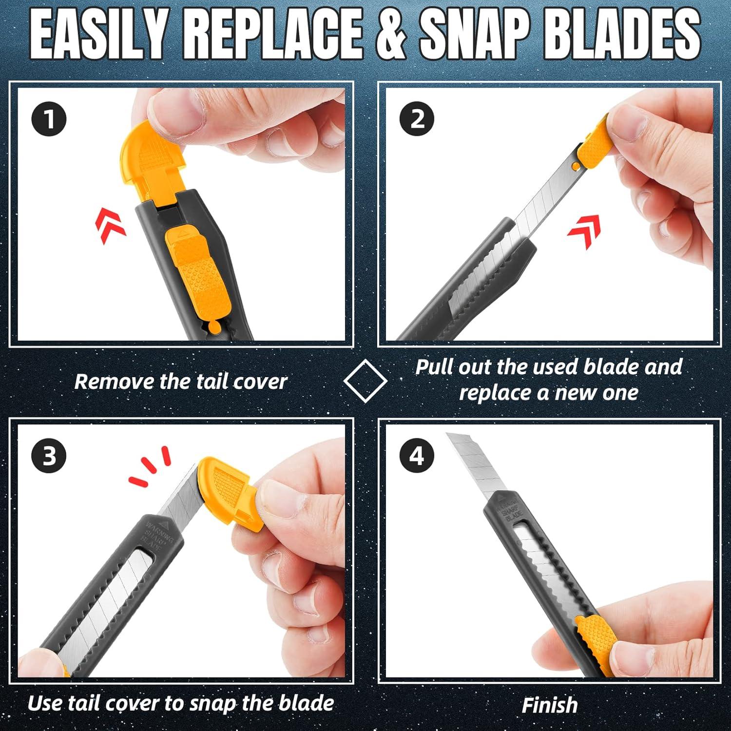 Cortador de Cajas Retráctil TIFICAL Pack de 4 9mm