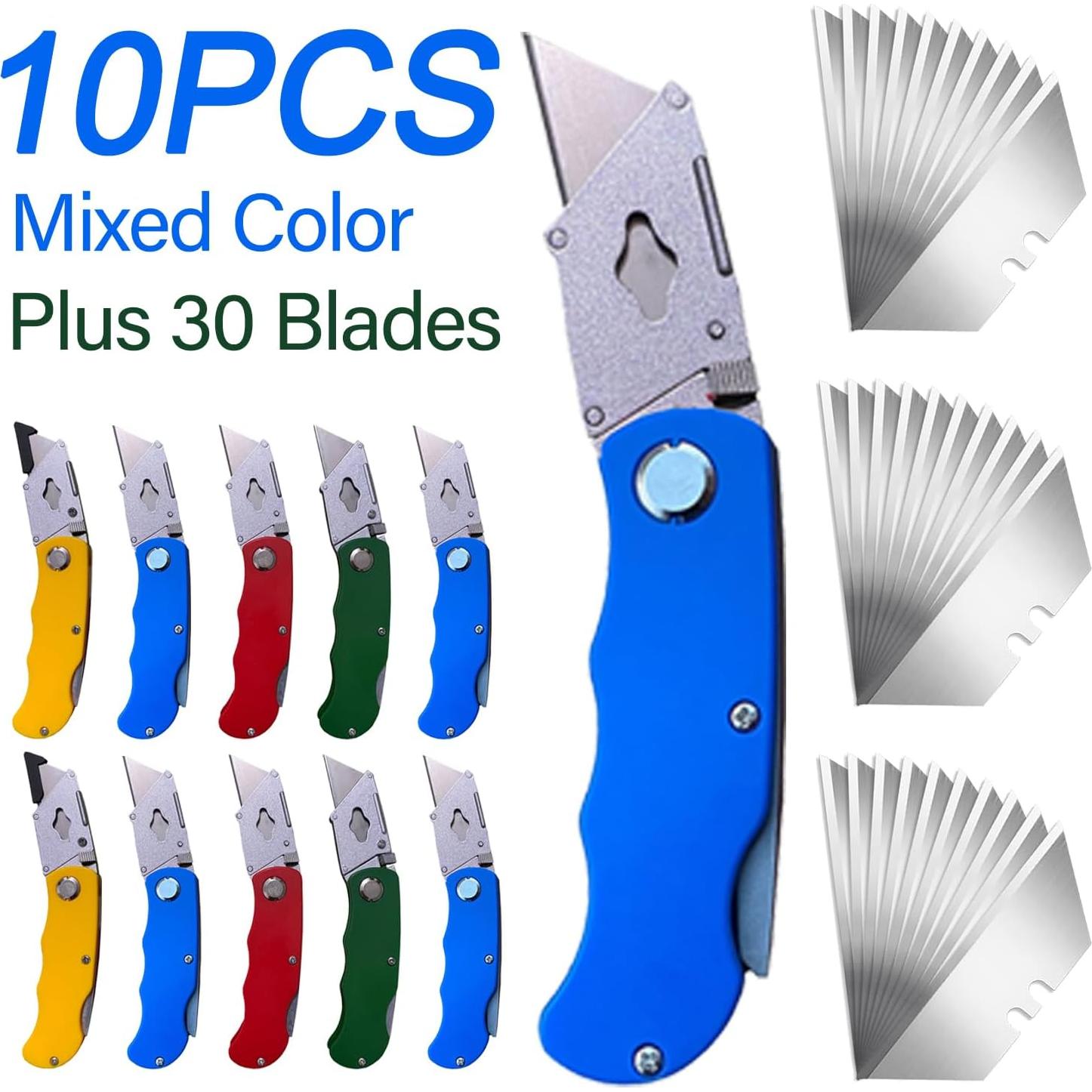 Juego de 10 cuchillos utilitarios Stino con 30 hojas de repuesto