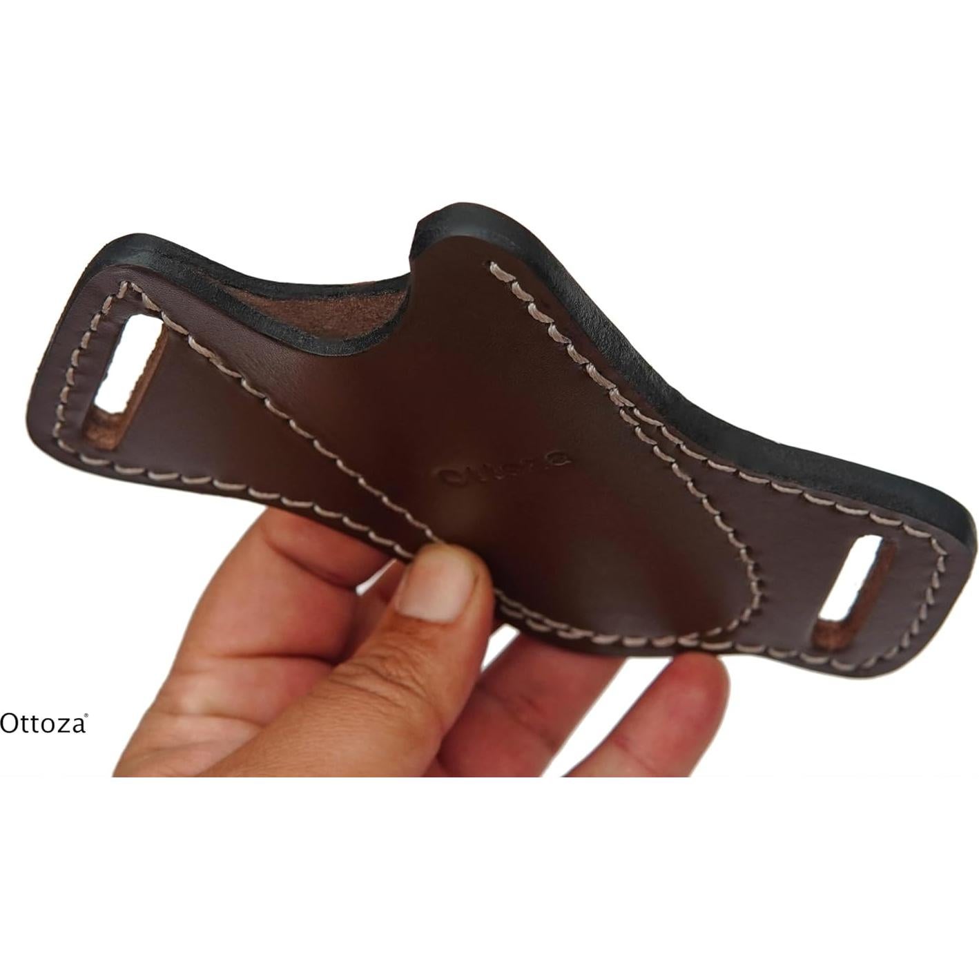Funda de Cuchillo Plegable Ottoza de Cuero 12.7 cm para Cinturón