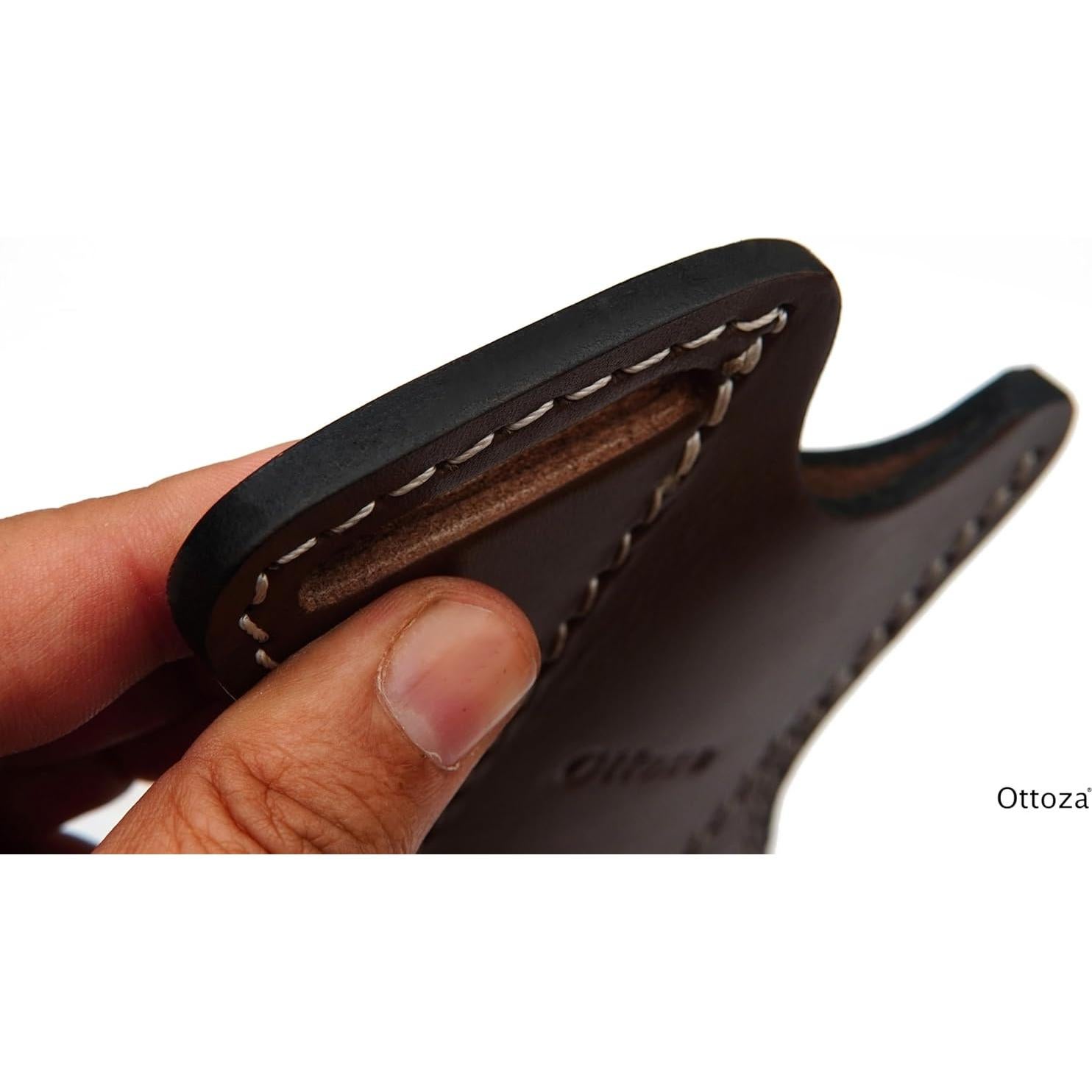 Funda de Cuchillo Plegable Ottoza de Cuero 12.7 cm para Cinturón