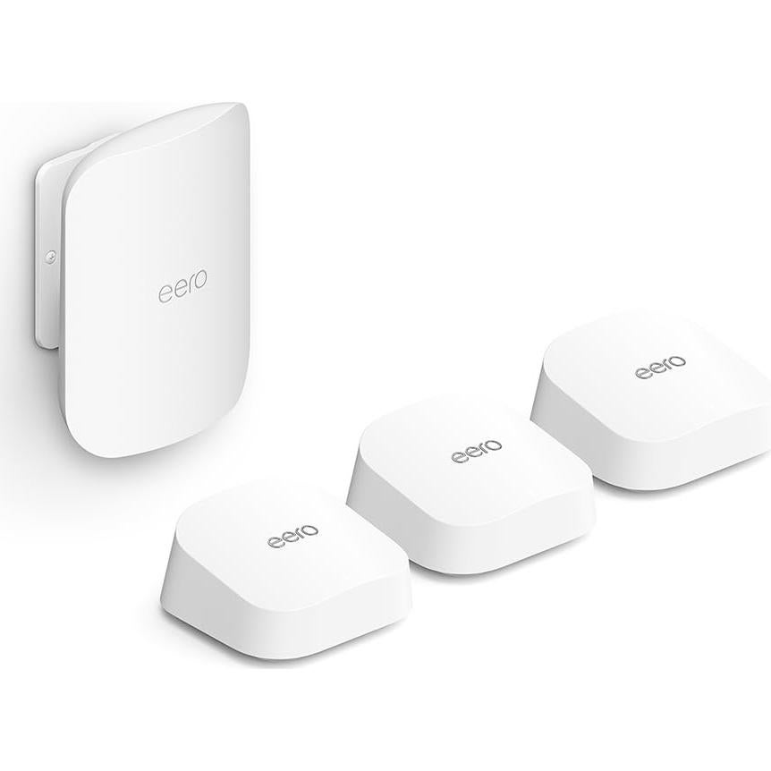 Amazon eero 7 (3-pack) with Amazon eero Outdoor 7 (1-pack) mesh wifi system