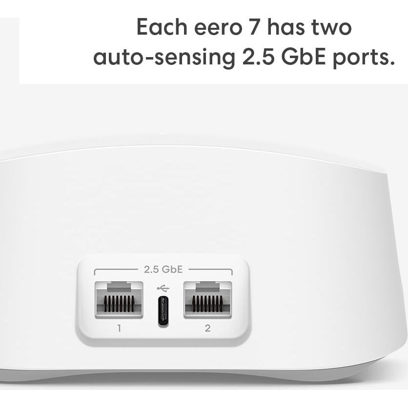 Amazon eero 7 (3-pack) with Amazon eero Outdoor 7 (1-pack) mesh wifi system
