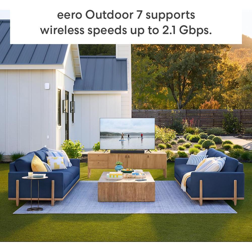 Amazon eero 7 (3-pack) with Amazon eero Outdoor 7 (1-pack) mesh wifi system