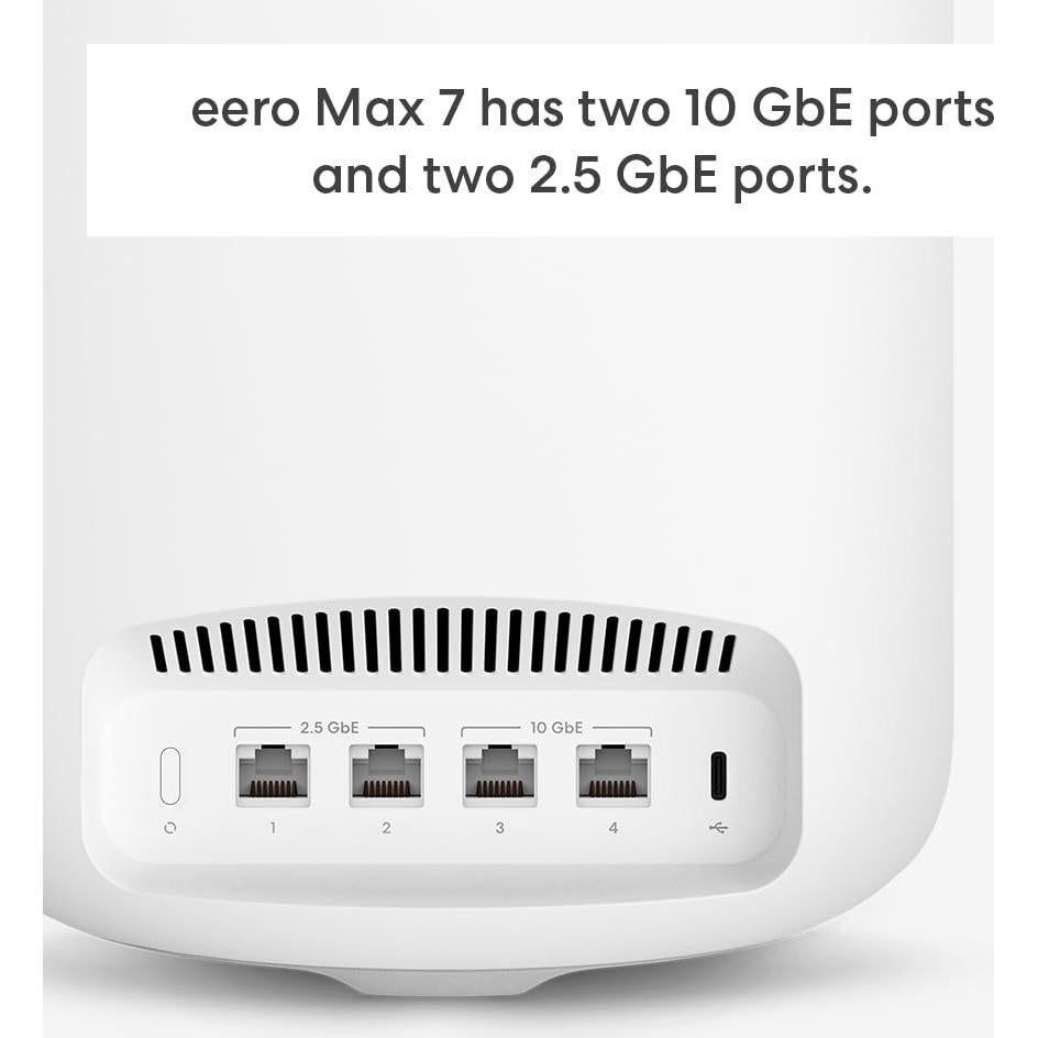 Amazon eero Max 7 (1-pack) + Amazon eero Pro 7 (2-pack) tri-band mesh Wi-Fi 7 system