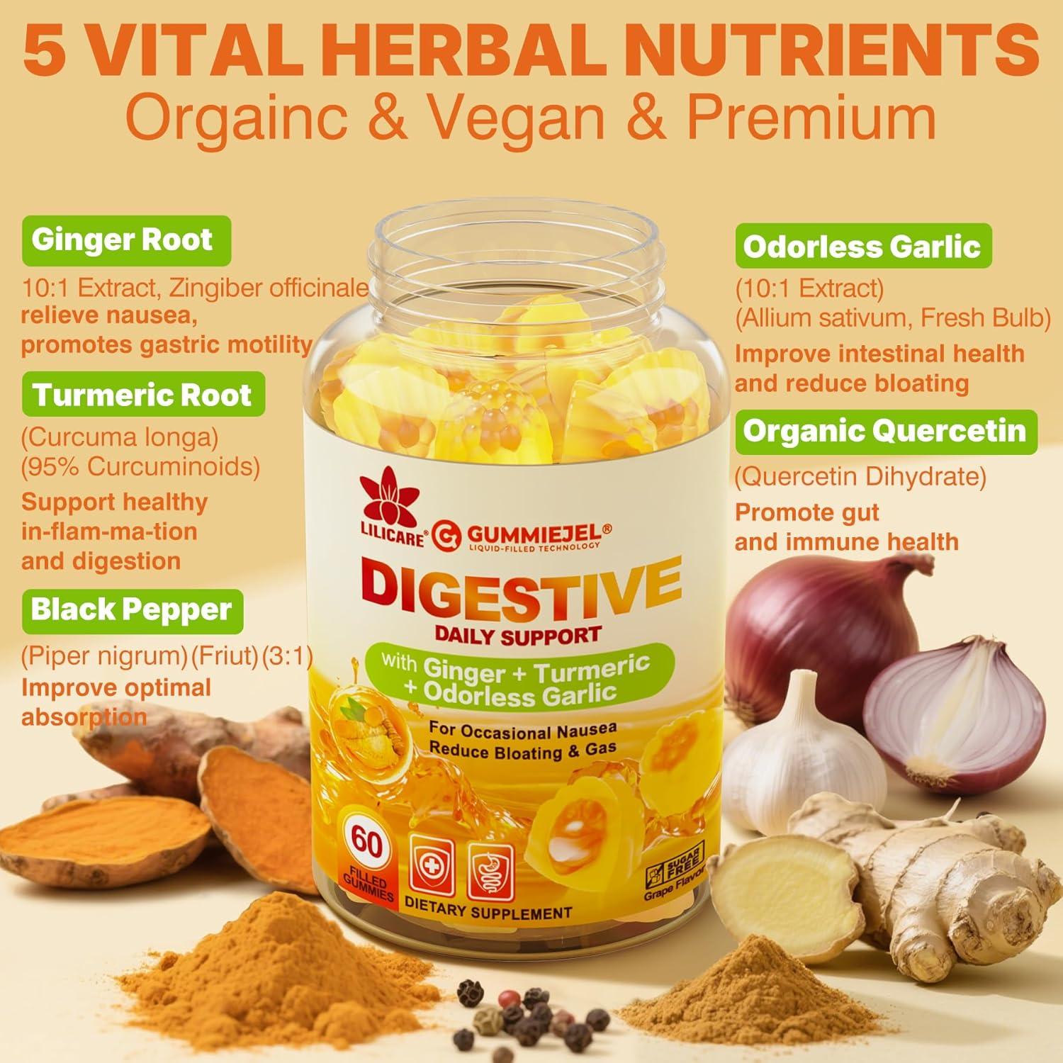 Gominolas de Jengibre LILICARE Sin Azúcar 60 Unidades