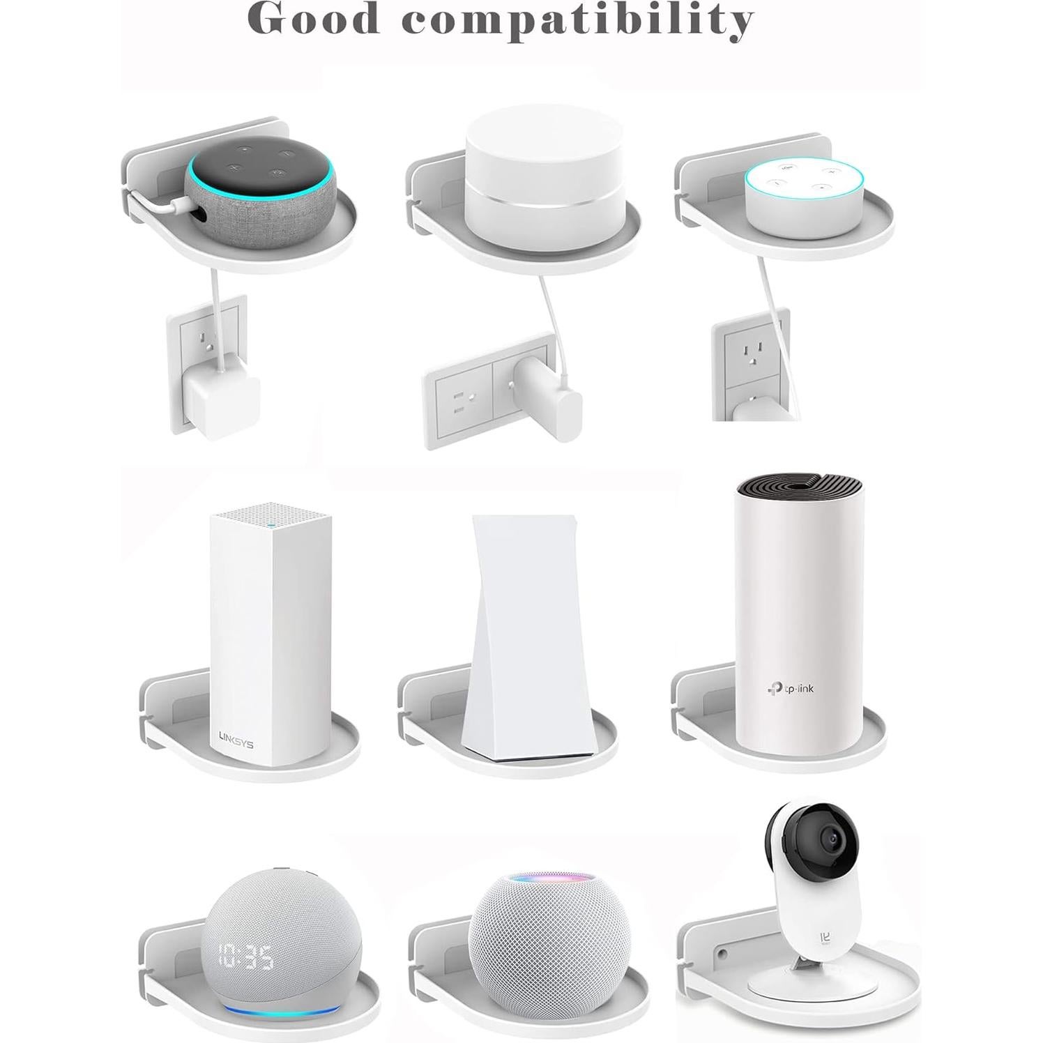 Soporte de Pared Universal ZZHDESBY para Altavoces y Cámaras - Blanco