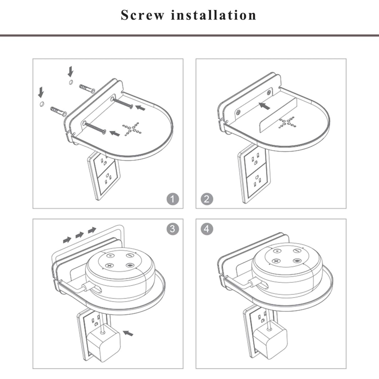 Soporte de Pared Universal ZZHDESBY para Altavoces y Cámaras - Blanco