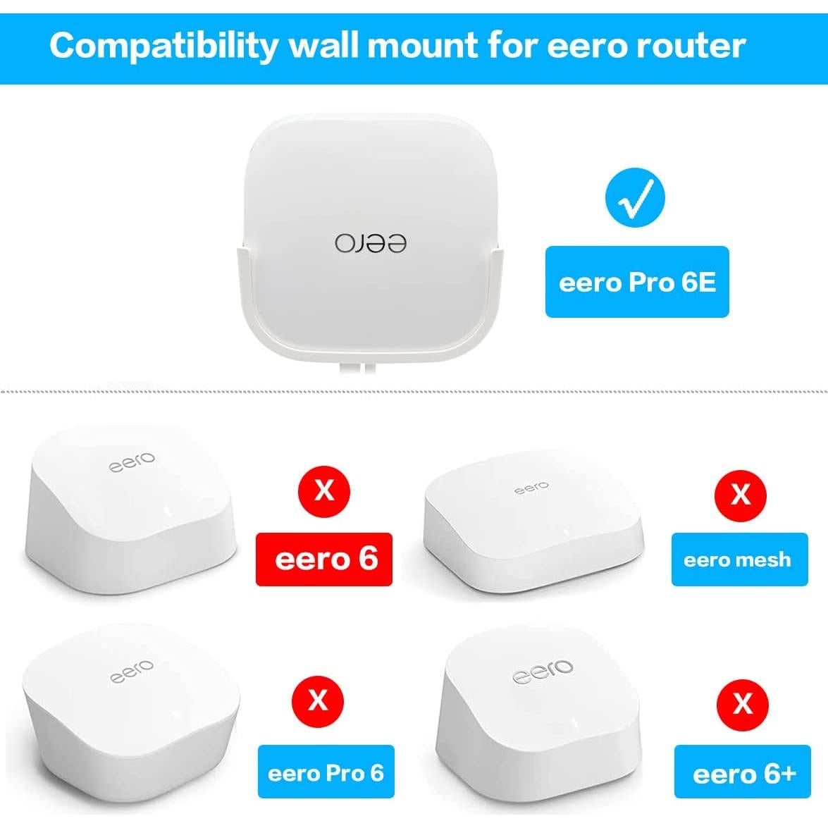 Soporte de Montaje en Pared AoHkers para eero Pro 6E Blanco