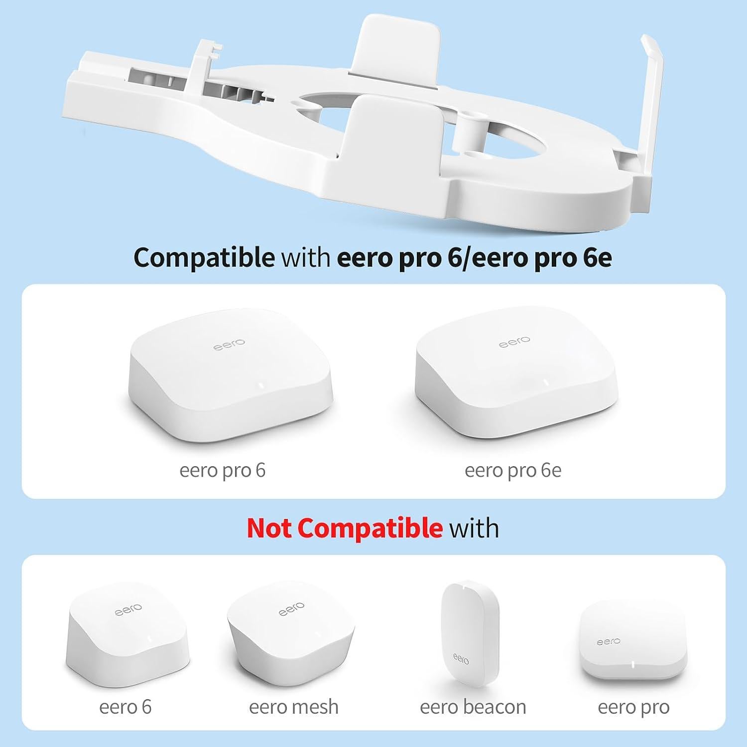 Soporte de Montaje en Pared Relassy para eero Pro 6e - Organizador de Cables