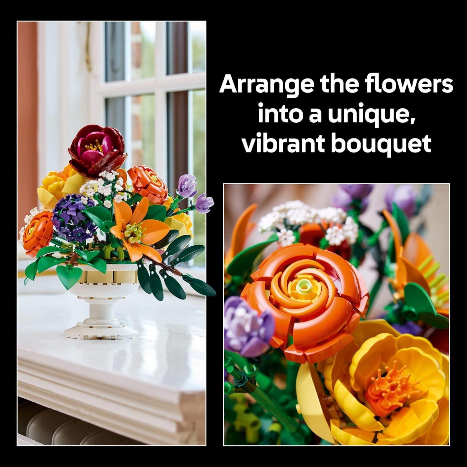 LEGO Botánicos Arreglo Floral 10345 - Set de Construcción 1,161 Piezas