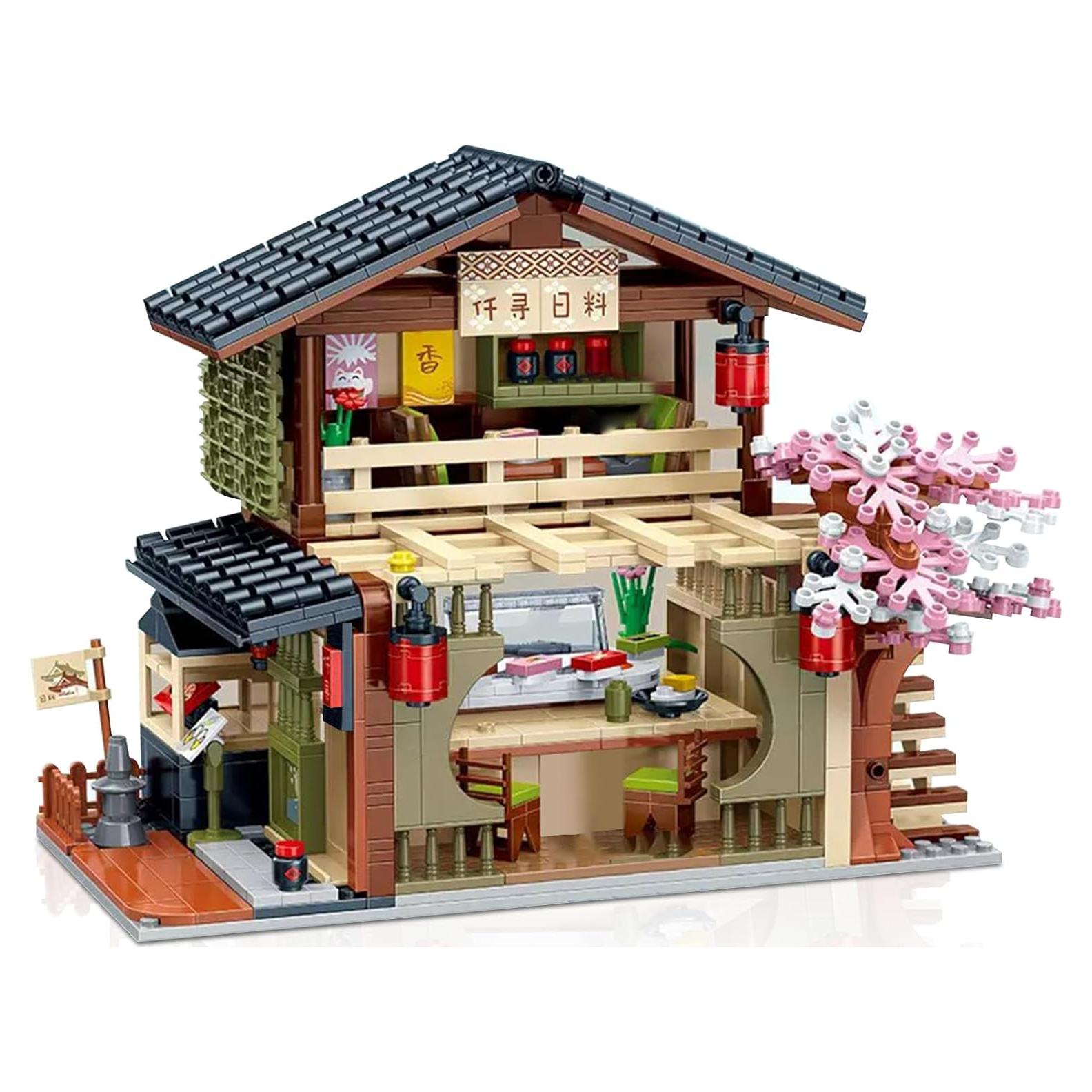 Kit de Construcción de Juguete Hallisun Tienda de Sushi 763 Piezas
