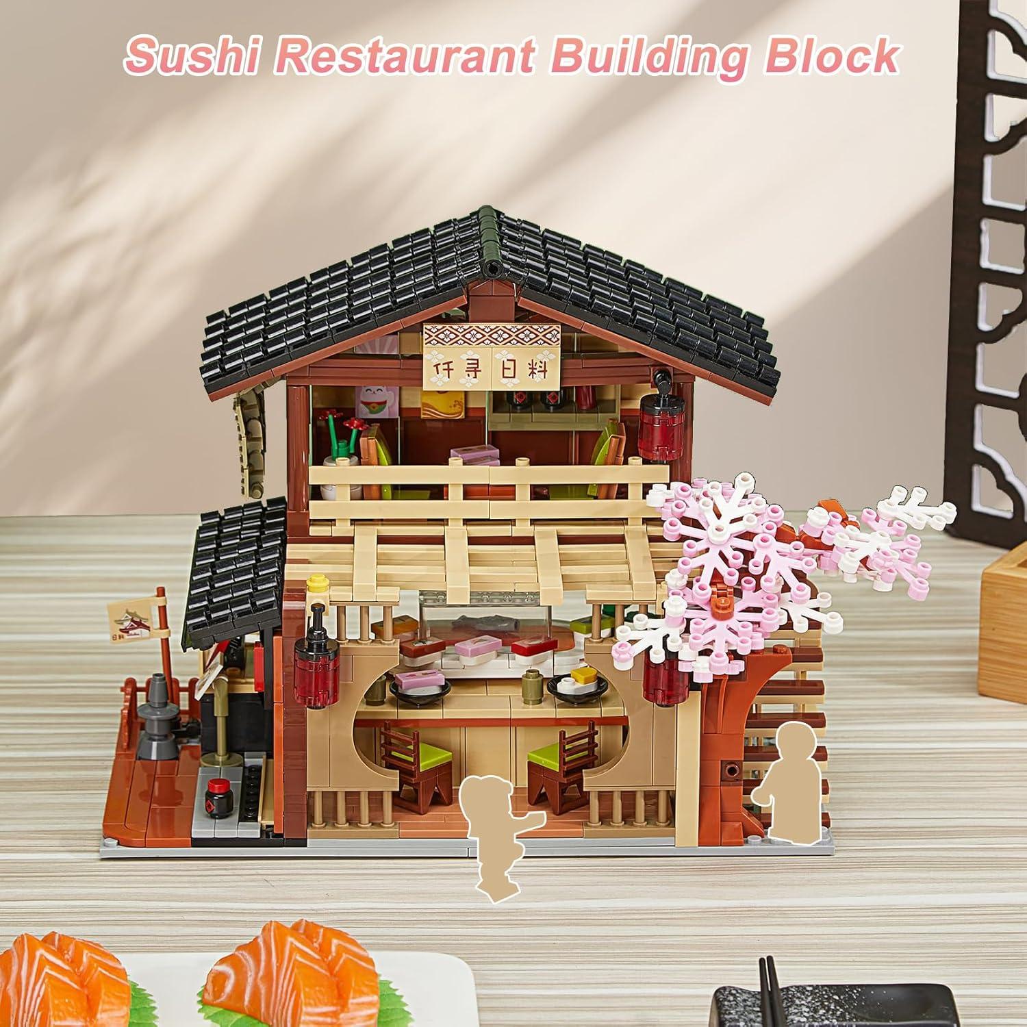 Kit de Construcción de Juguete Hallisun Tienda de Sushi 763 Piezas