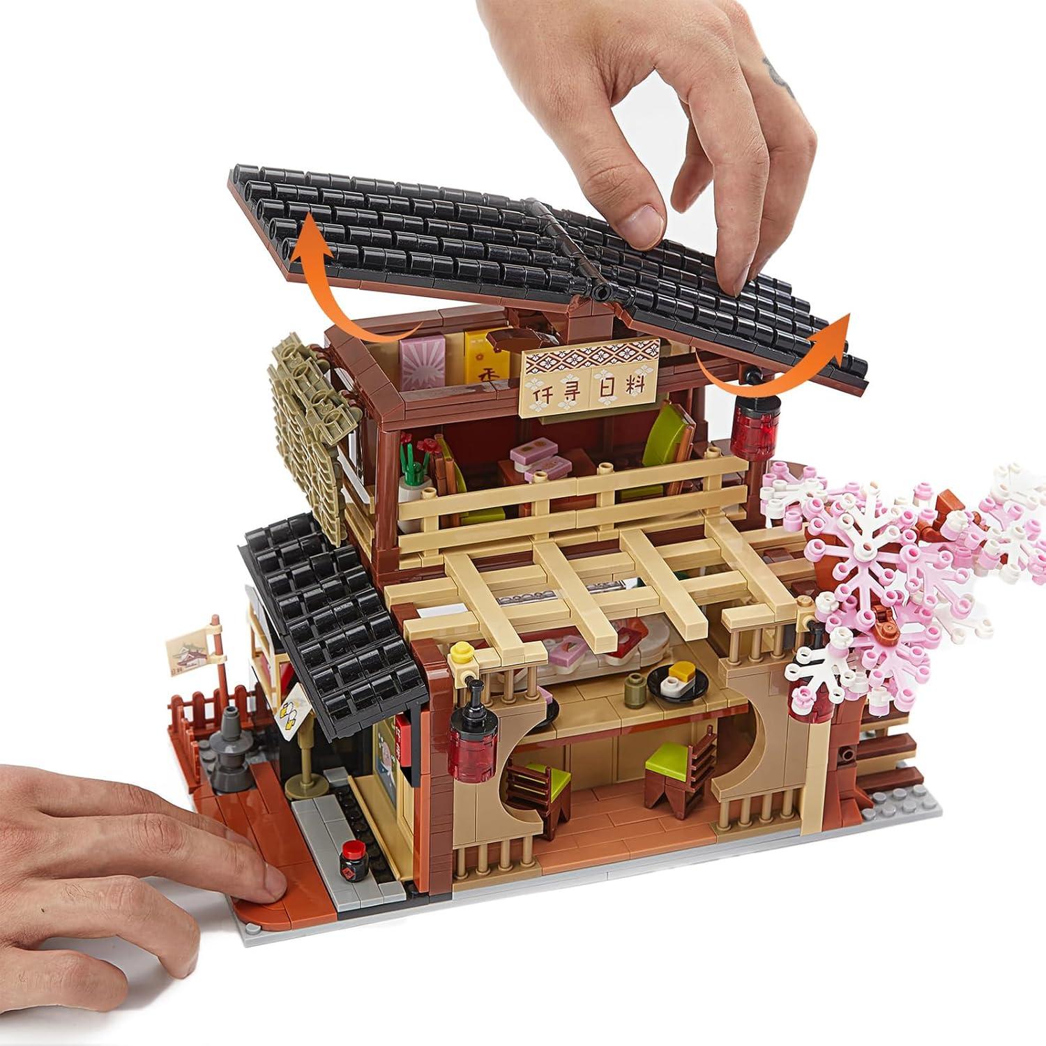 Kit de Construcción de Juguete Hallisun Tienda de Sushi 763 Piezas