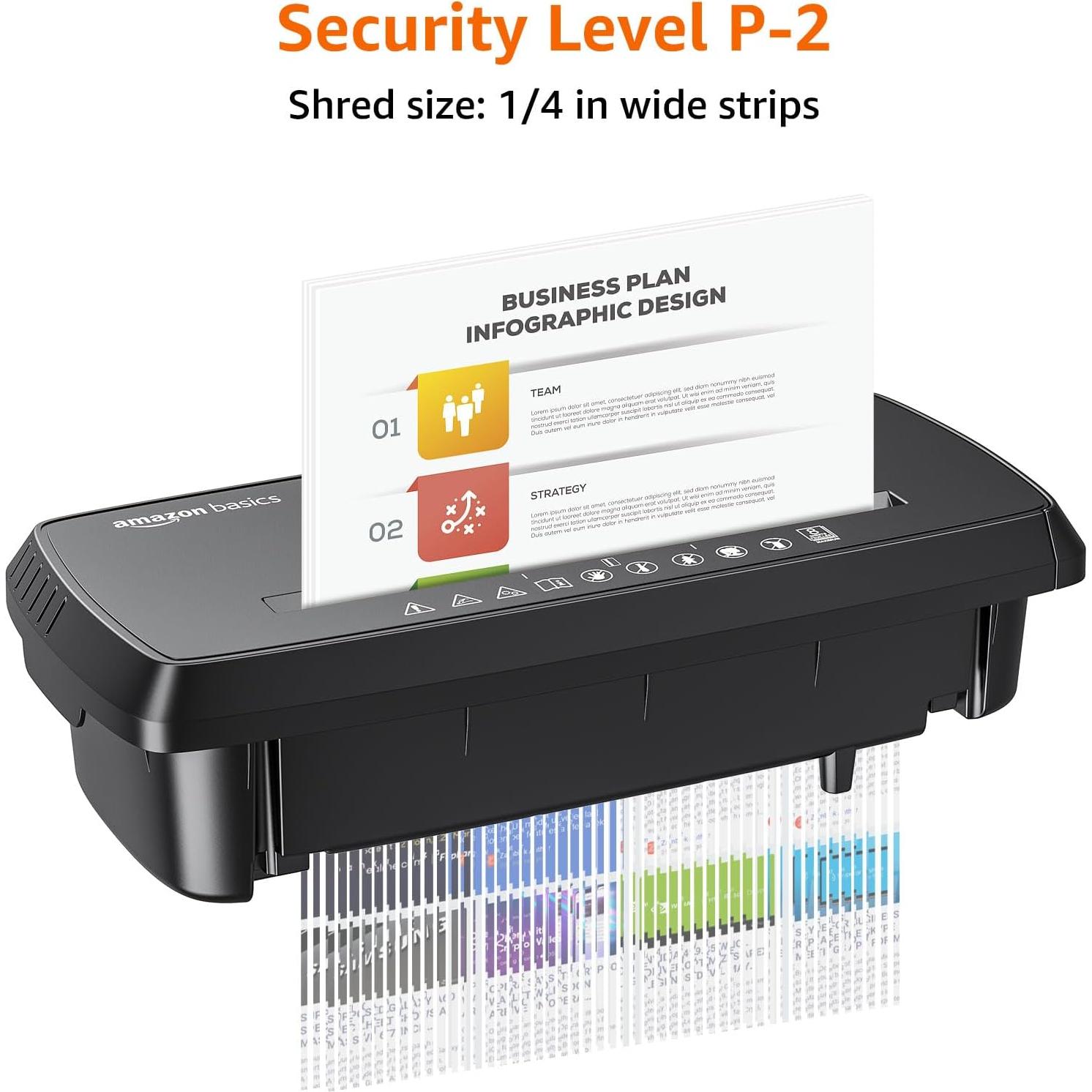 Trituradora de Papel Amazon Basics S120-E, 8 Hojas, Compacta