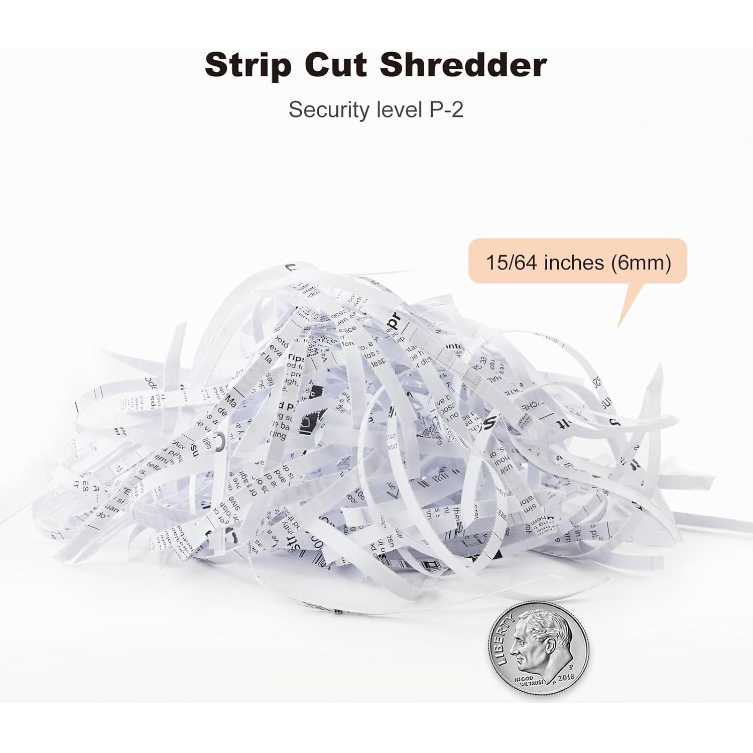 Destructora de Papel Bonsaii S123-B 6 Hojas Corte en Tiras