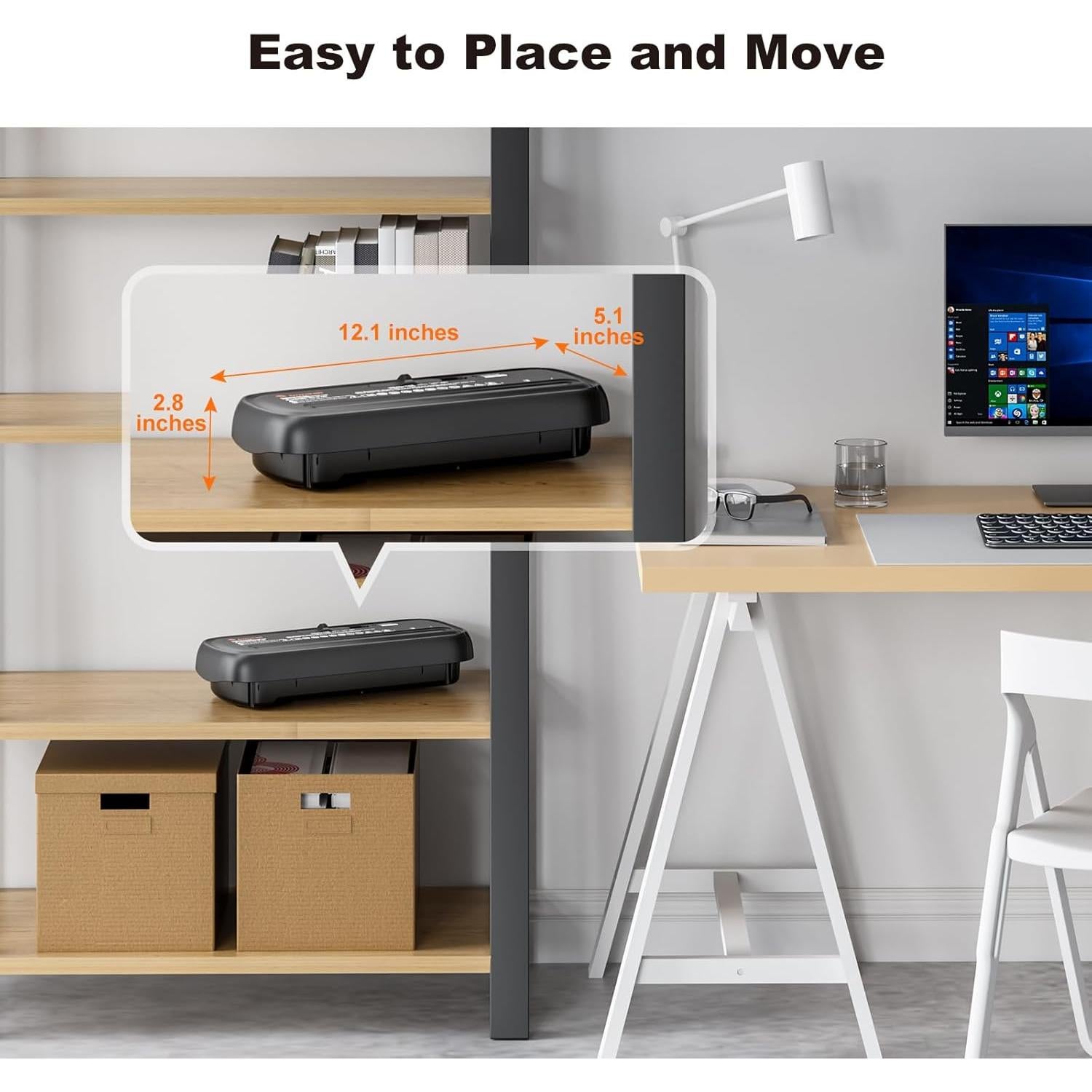 Destructora de Papel Bonsaii S123-B 6 Hojas Corte en Tiras