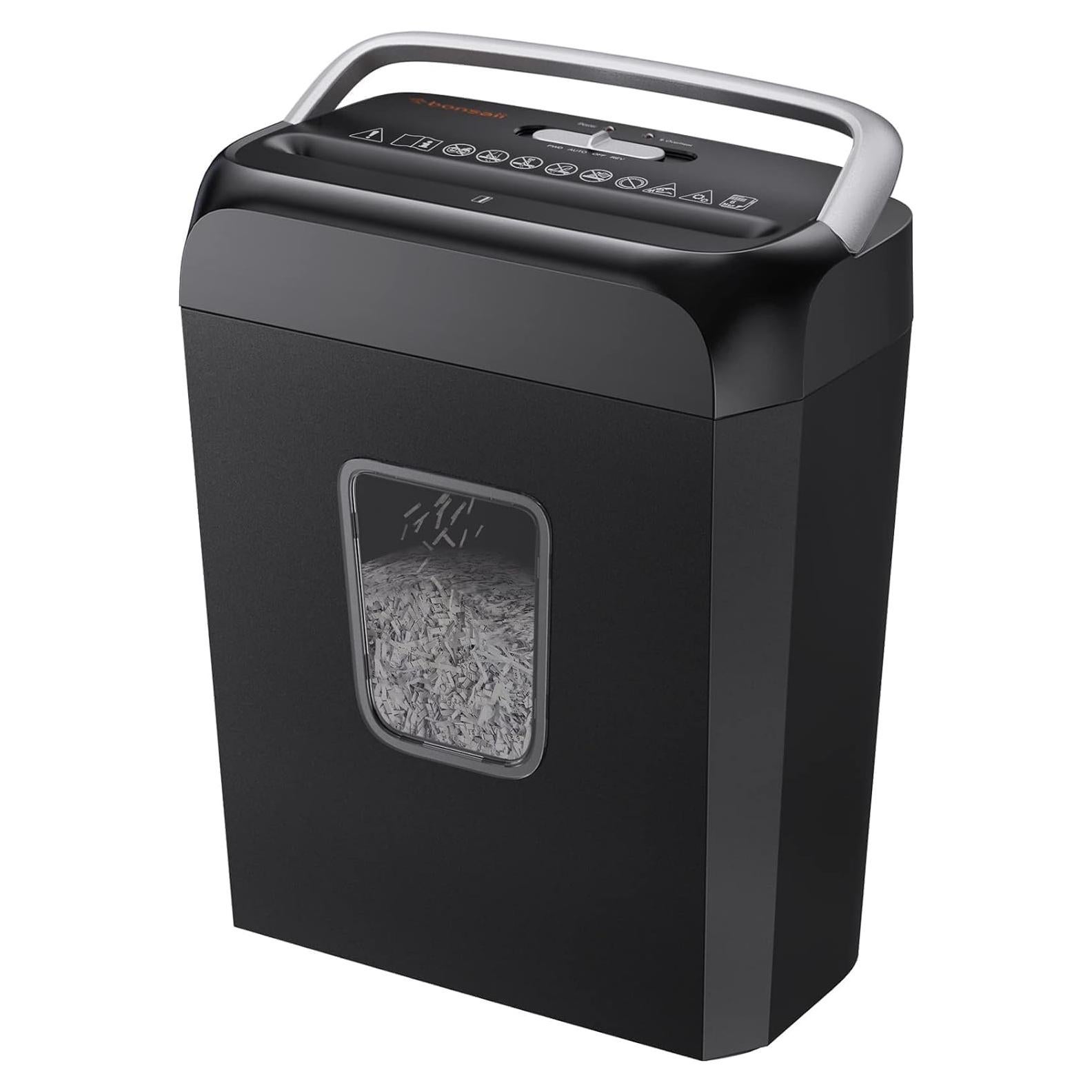 Destructora de papel Bonsaii C237-B, corte cruzado 6 hojas