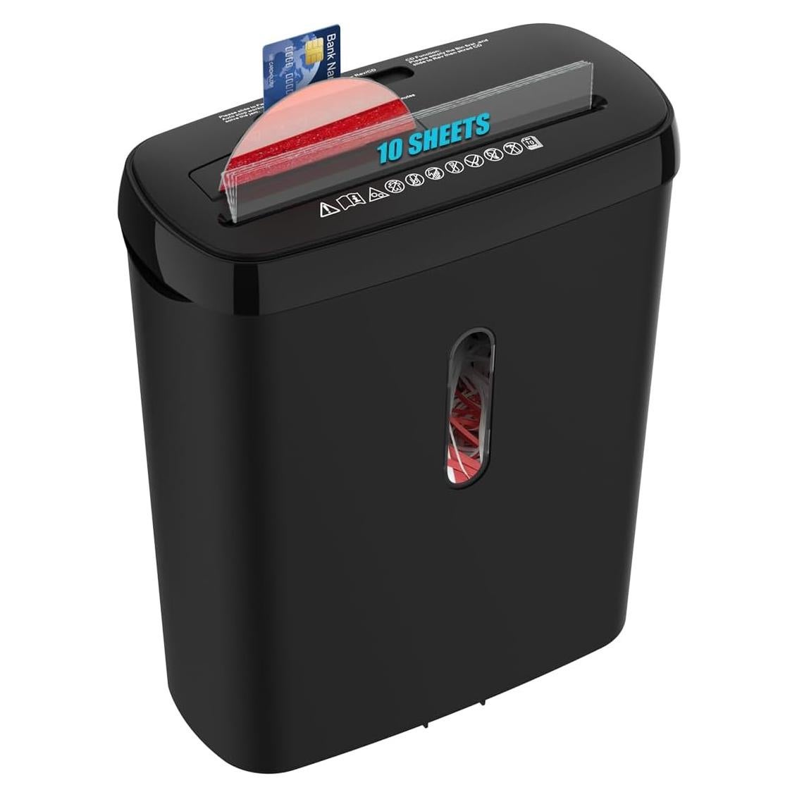 Destructora de Papel Woolsche SD108 10 Hojas Corte en Tiras