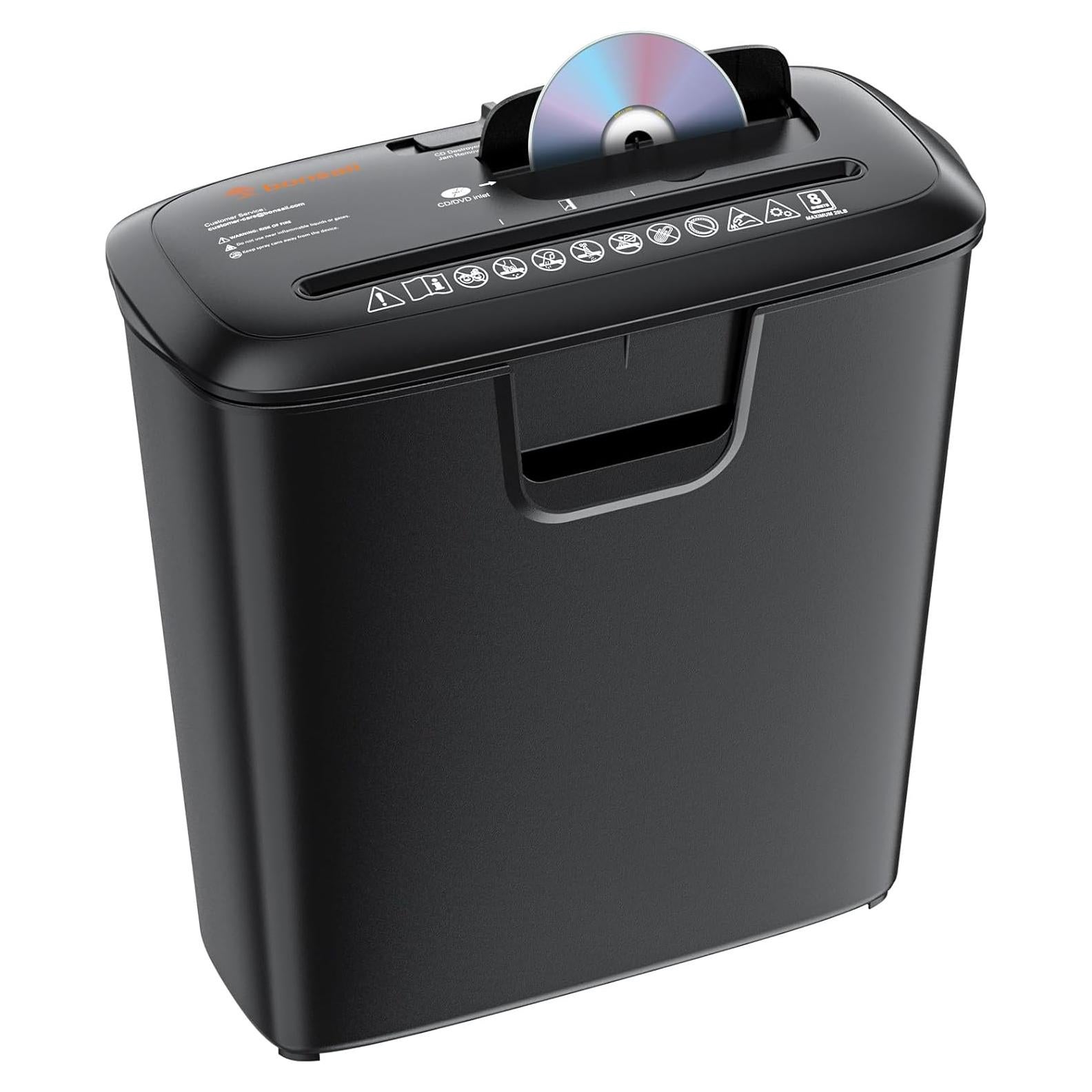 Destructora de Papel Bonsaii S120-C 8 Hojas Corte en Tiras