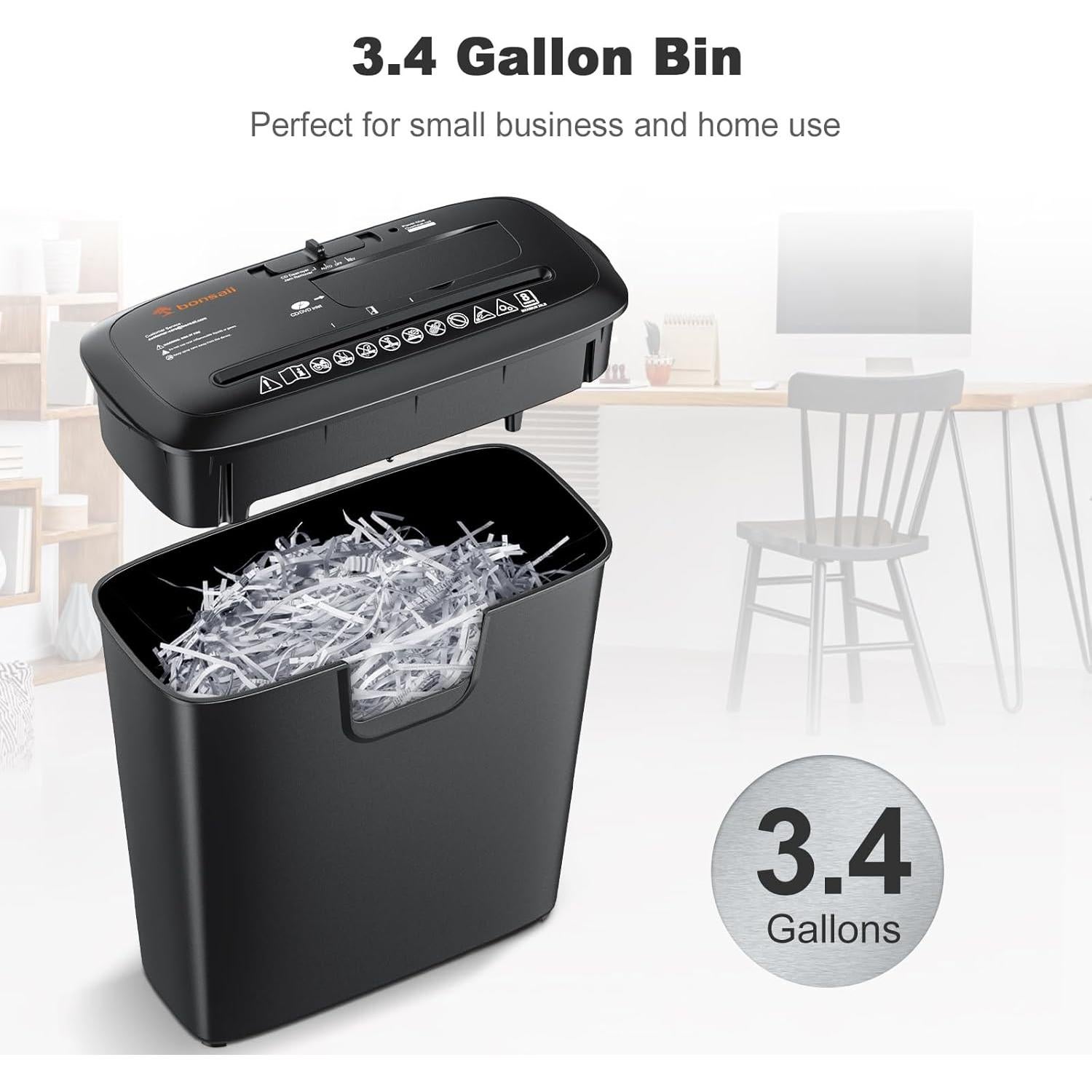 Destructora de Papel Bonsaii S120-C 8 Hojas Corte en Tiras