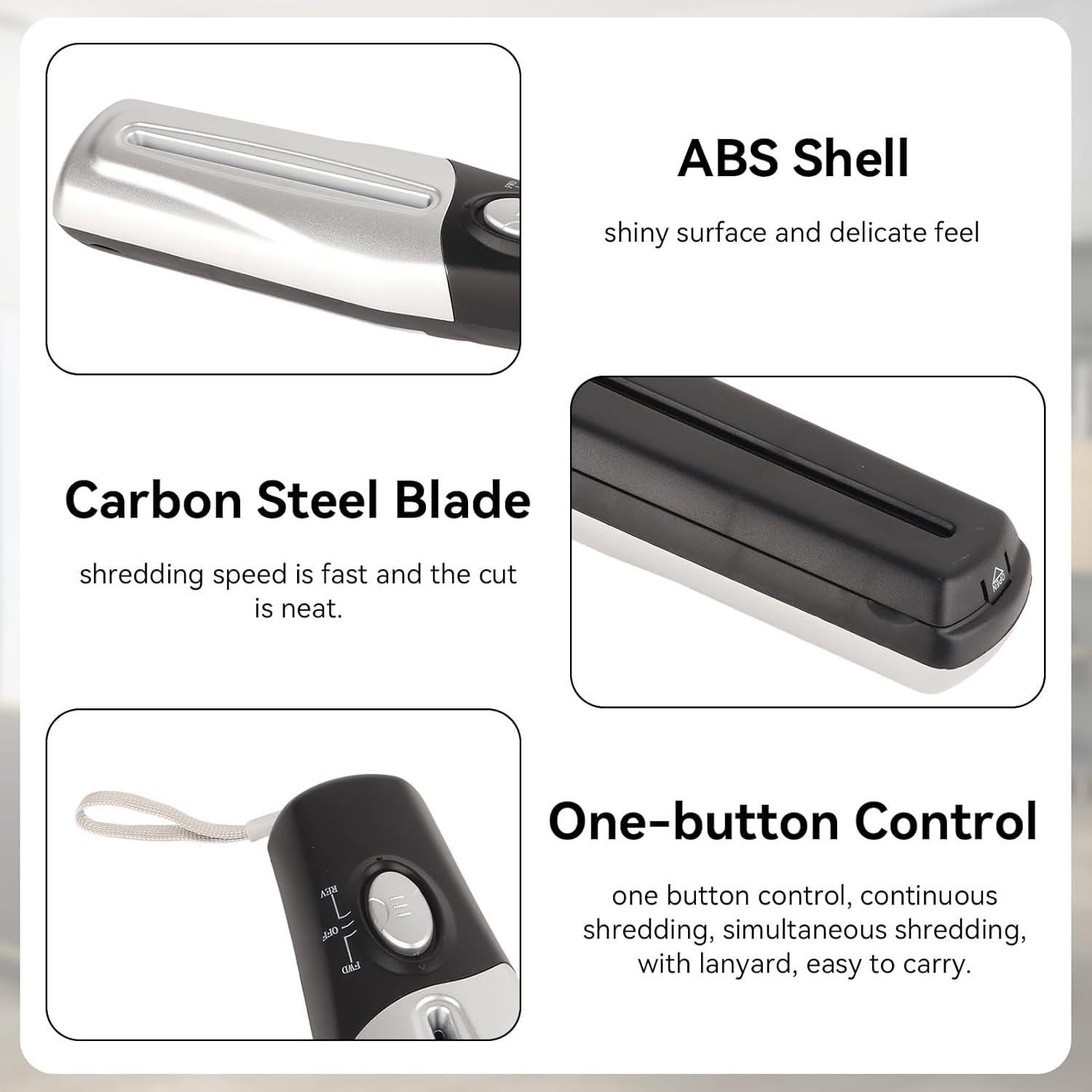 Destructora de Papel Portátil USB HERCHR 388g Compacta