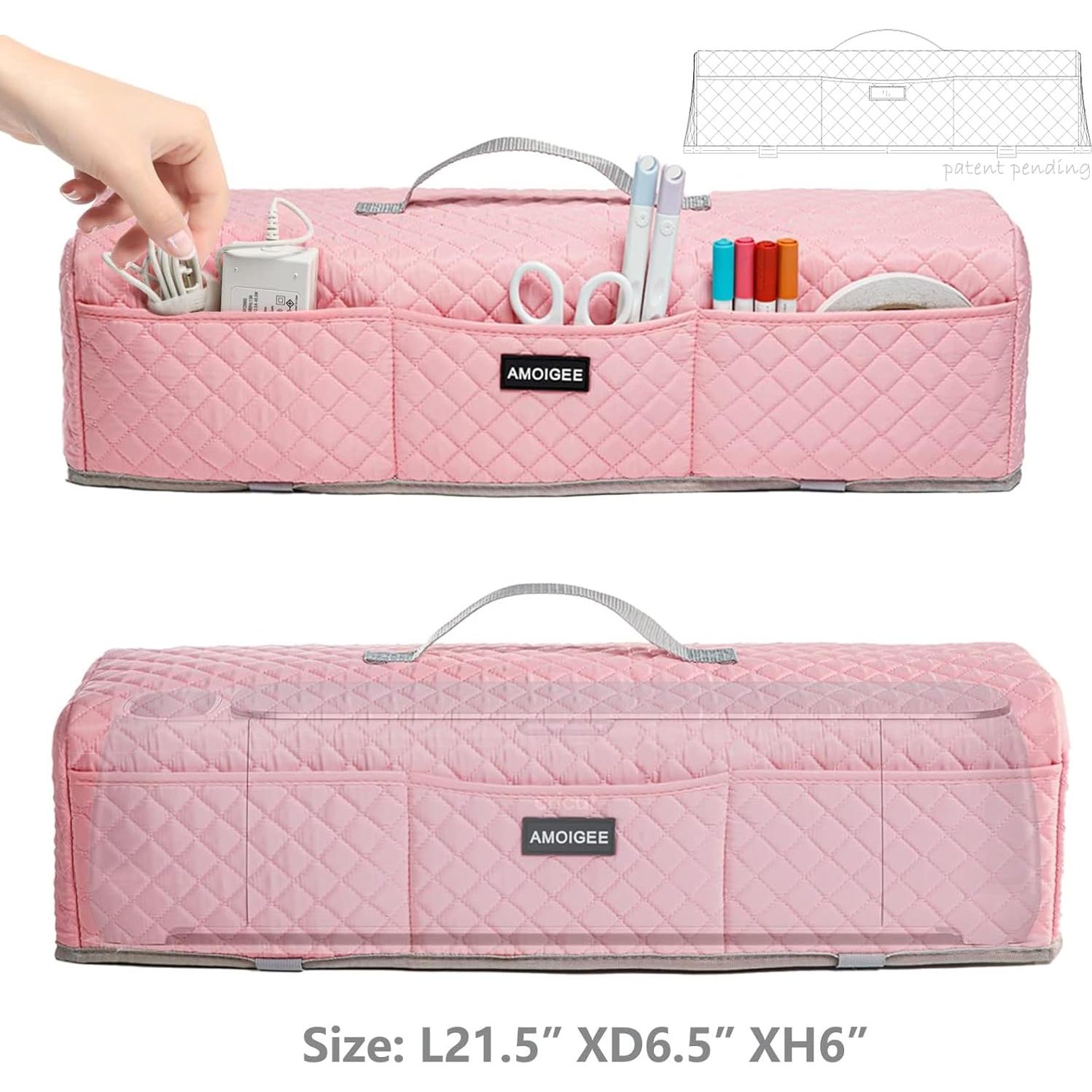 Funda acolchada AMOIGEE para Cricut Maker y Explore - Rosa