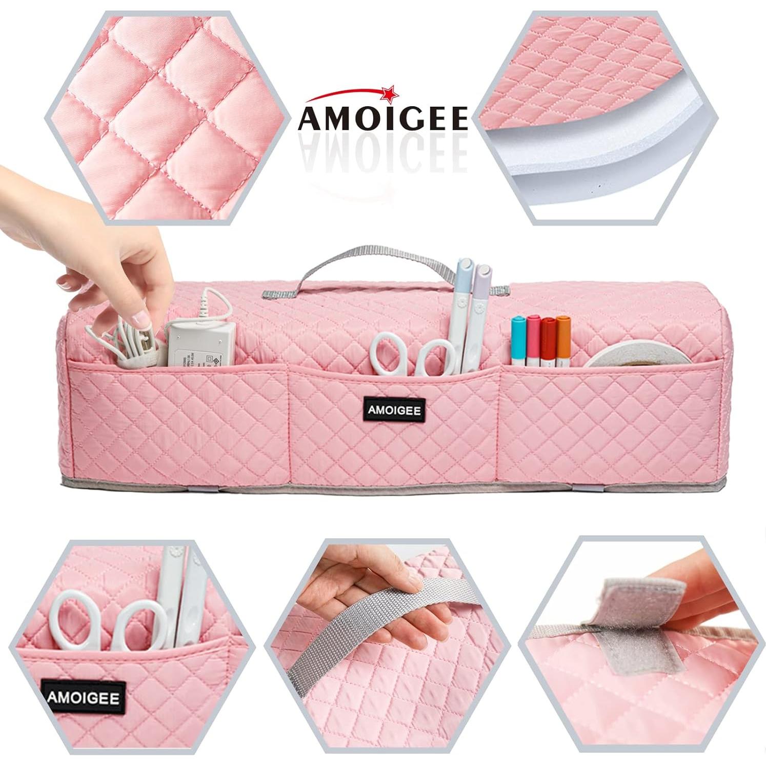 Funda acolchada AMOIGEE para Cricut Maker y Explore - Rosa