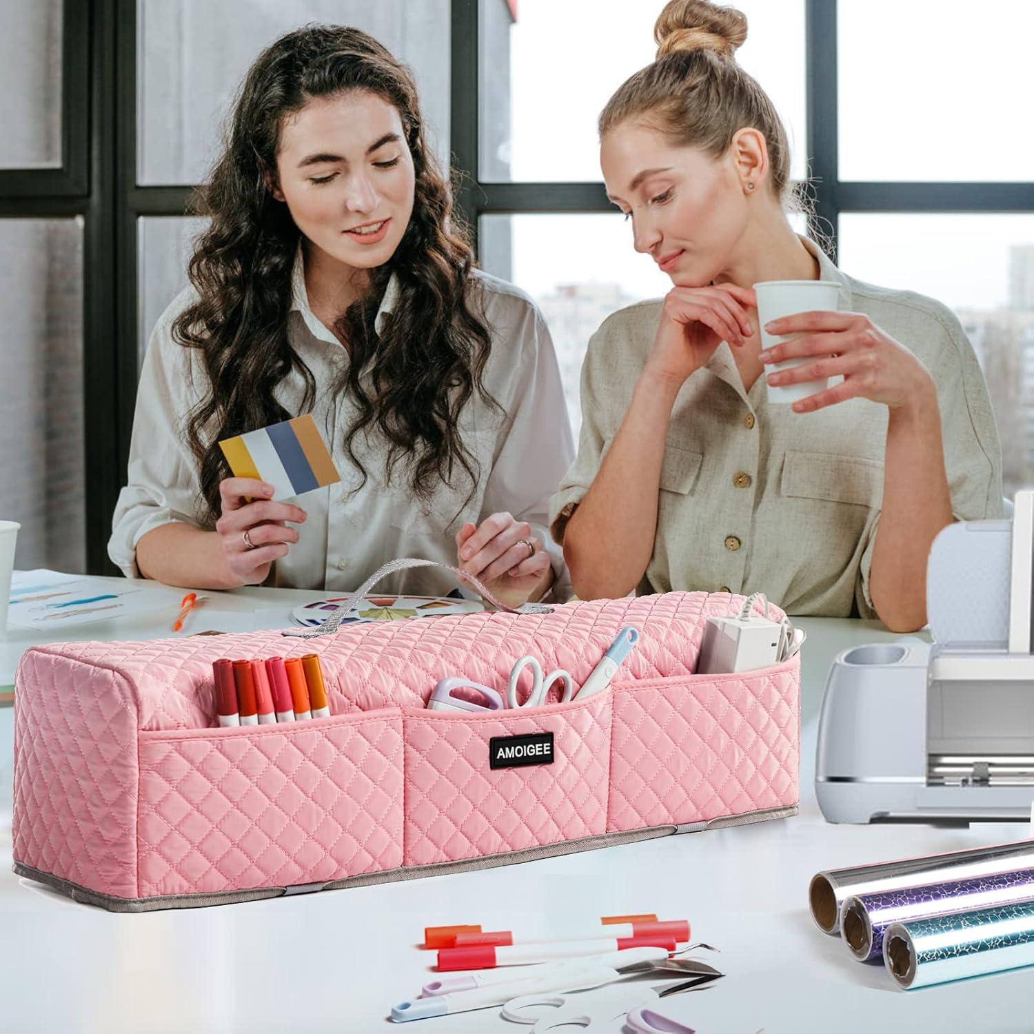 Funda acolchada AMOIGEE para Cricut Maker y Explore - Rosa