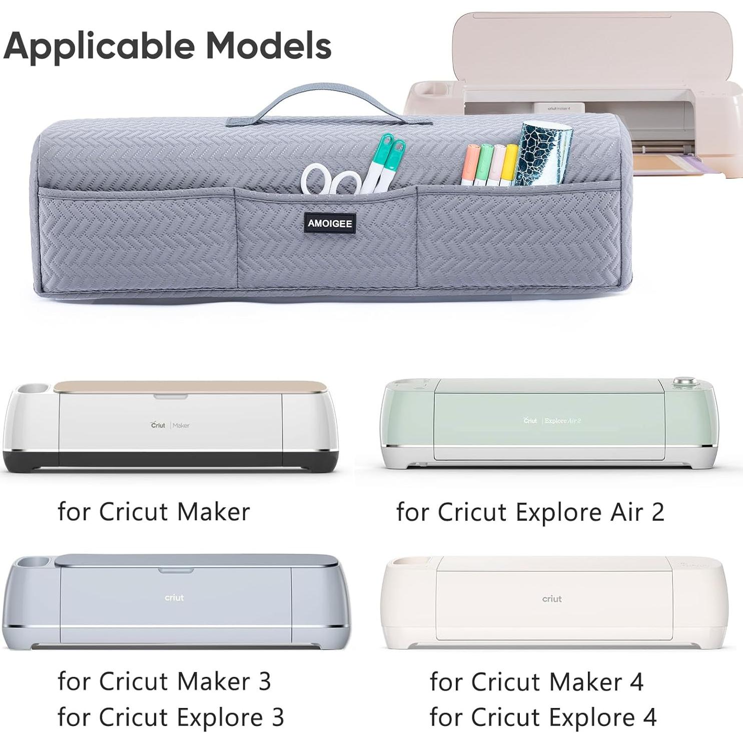 Funda de Polvo AMOIGEE para Cricut Maker 4 y Explore 4 - Gris