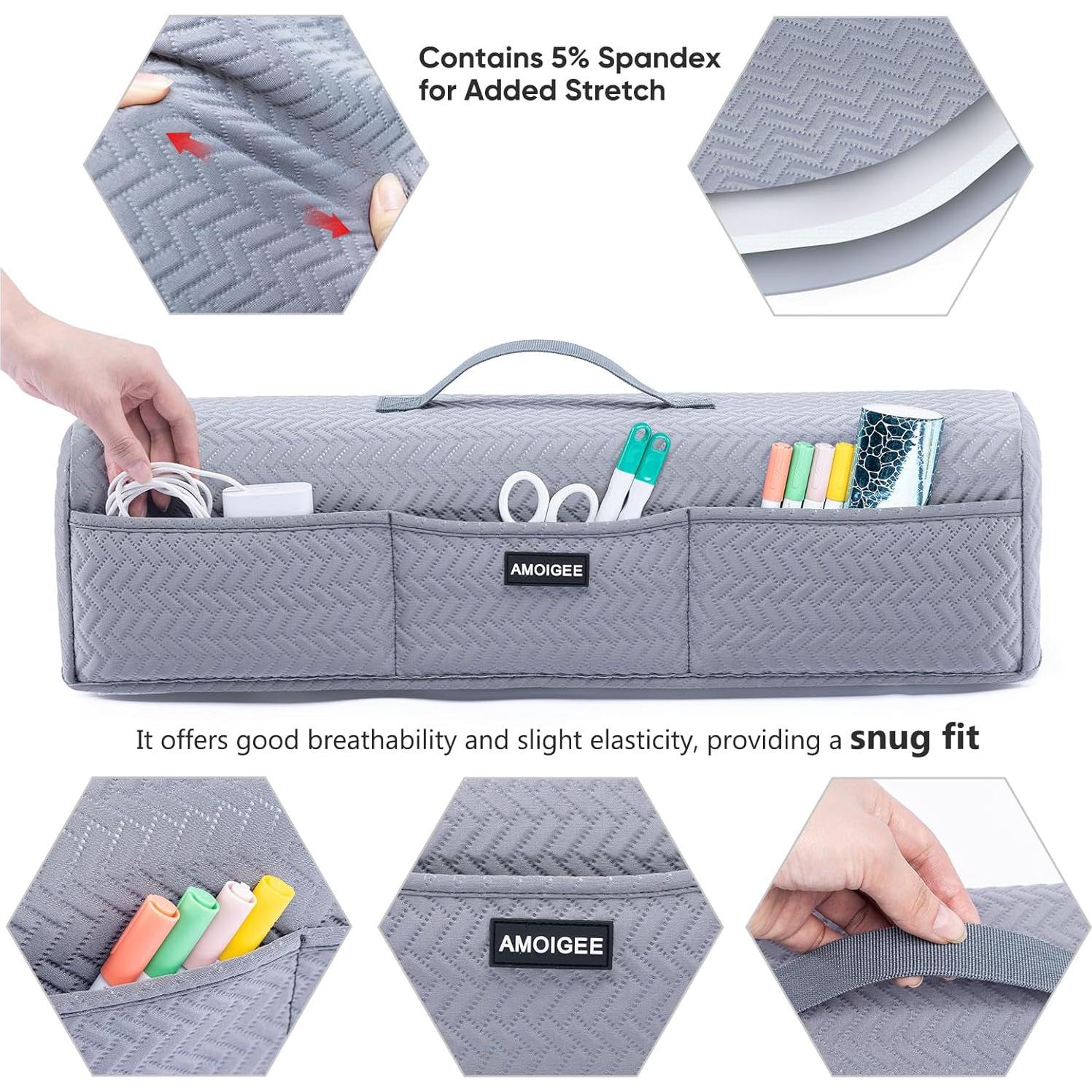 Funda de Polvo AMOIGEE para Cricut Maker 4 y Explore 4 - Gris