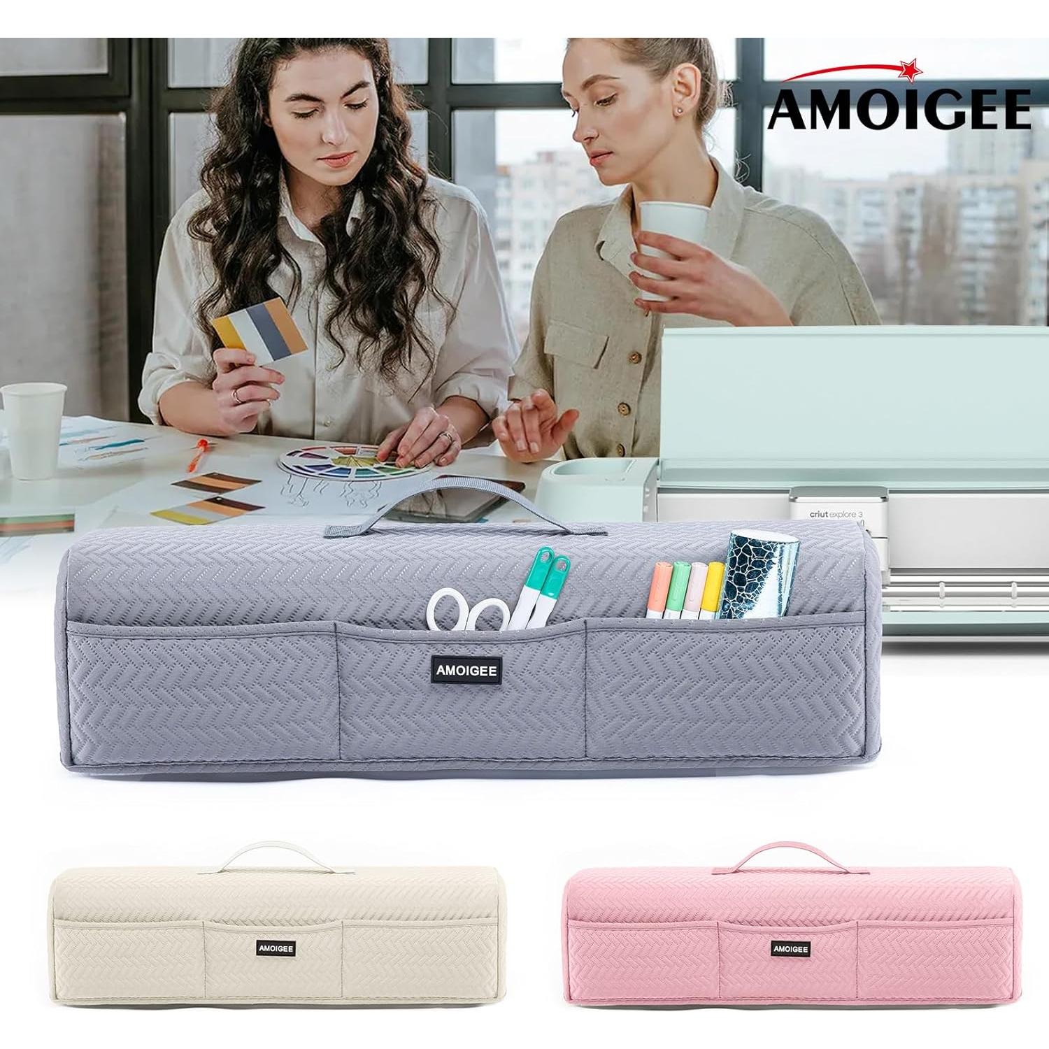 Funda de Polvo AMOIGEE para Cricut Maker 4 y Explore 4 - Gris