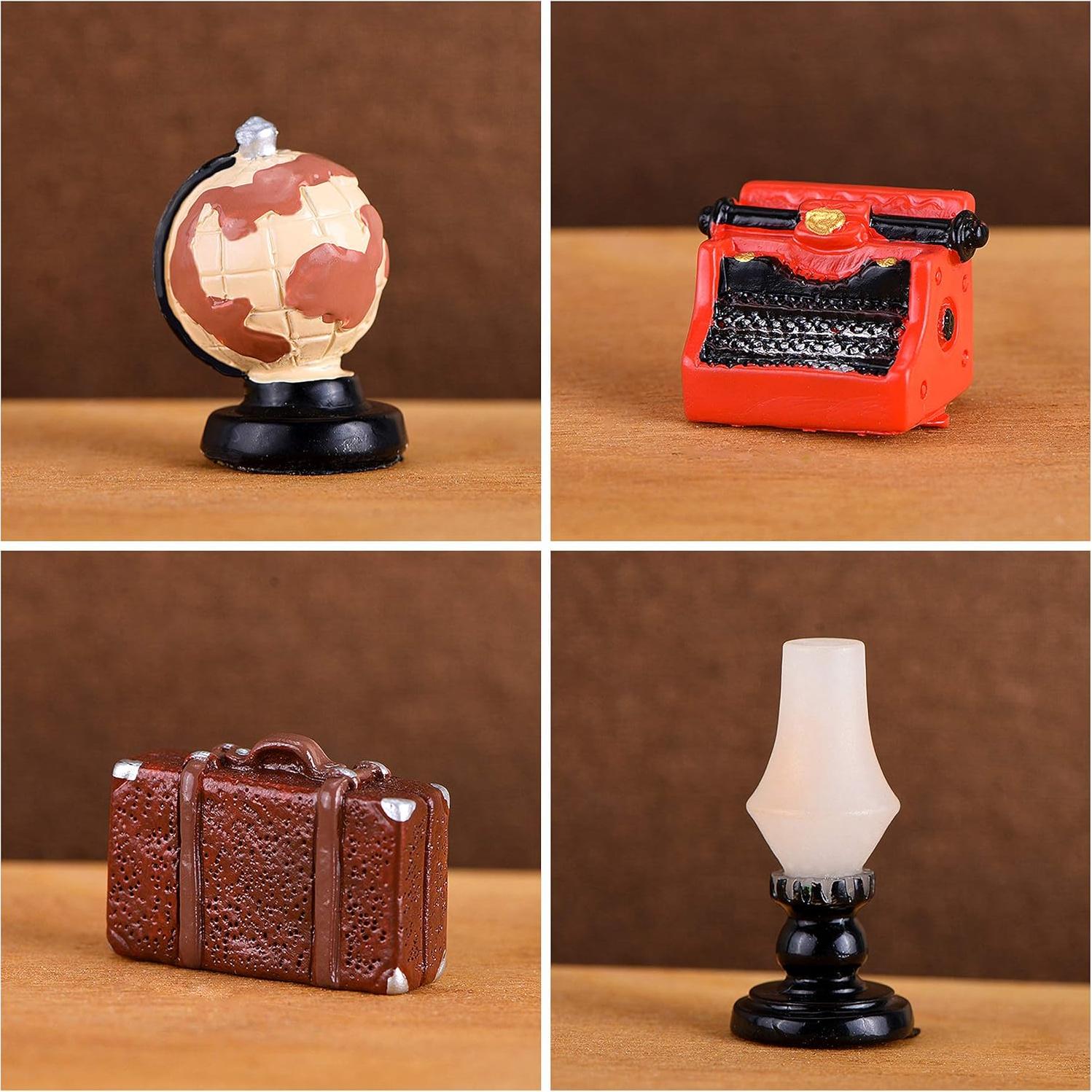 12 Accesorios Miniatura Retro para Casa de Muñecas - Inheming