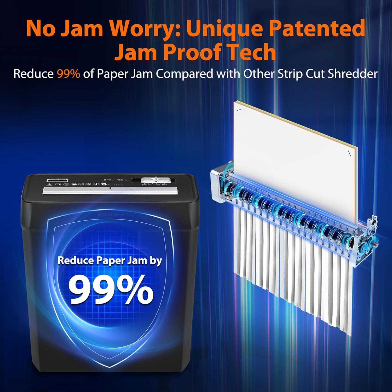 Mini Trituradora de Papel VidaTeco OS-611S-A 6 Hojas 1.42 kg