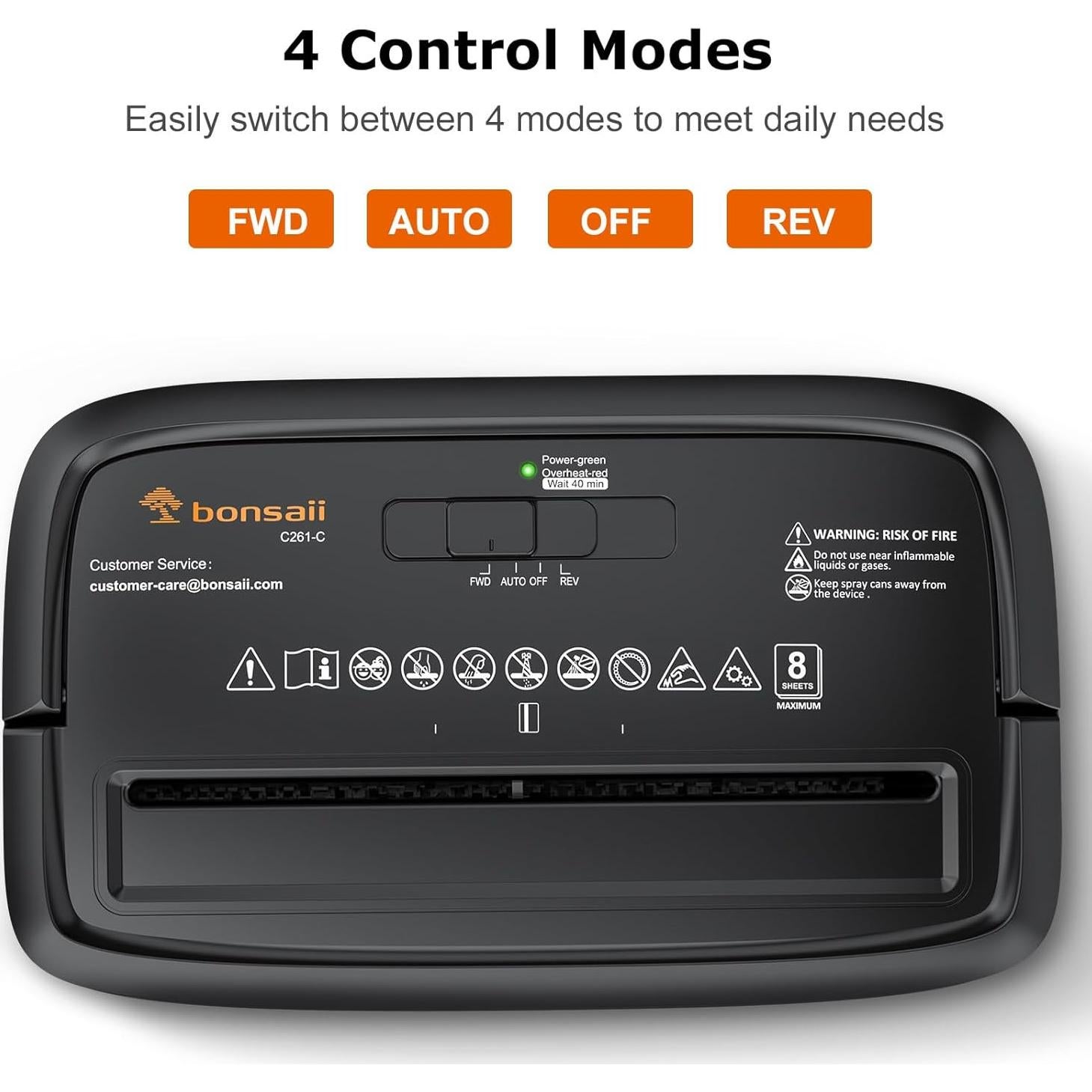 Destructora de Papel Bonsaii C261-C Corte Cruzado 8 Hojas