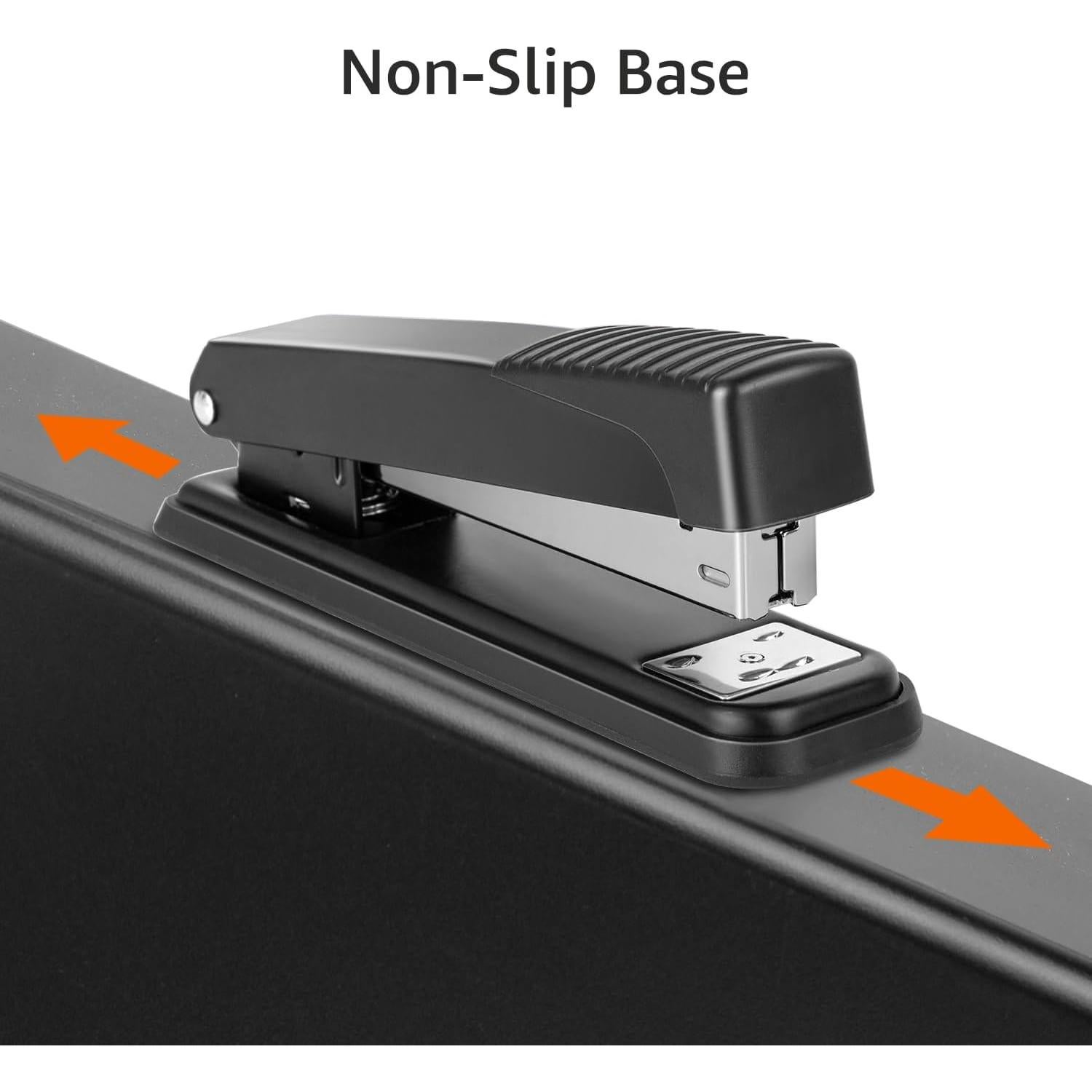 Grapadora de escritorio Amazon Basics negra 3 unidades 20 hojas