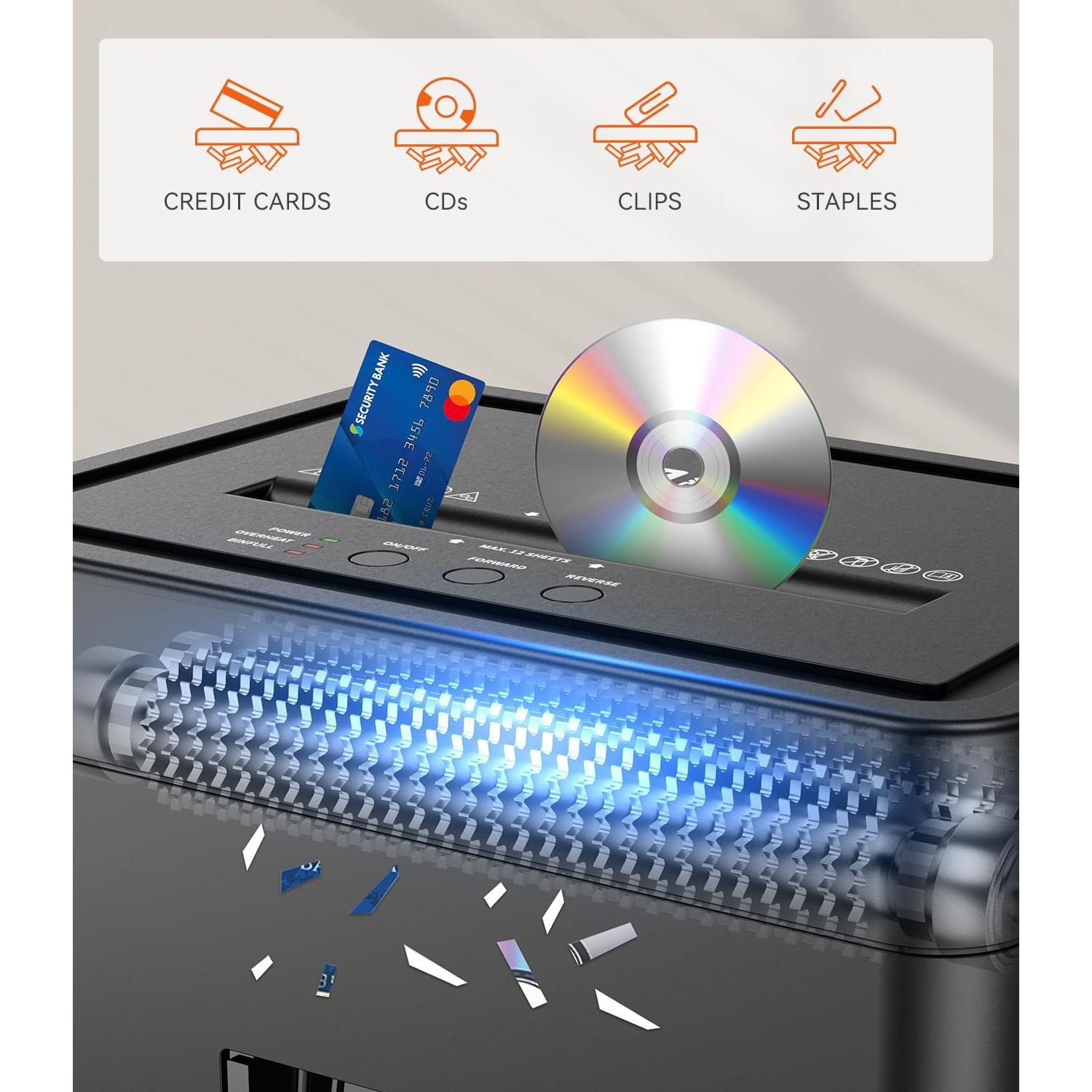 Destructora de Papel Frossvt Micro-Corte P-4 12 Hojas 10 Min